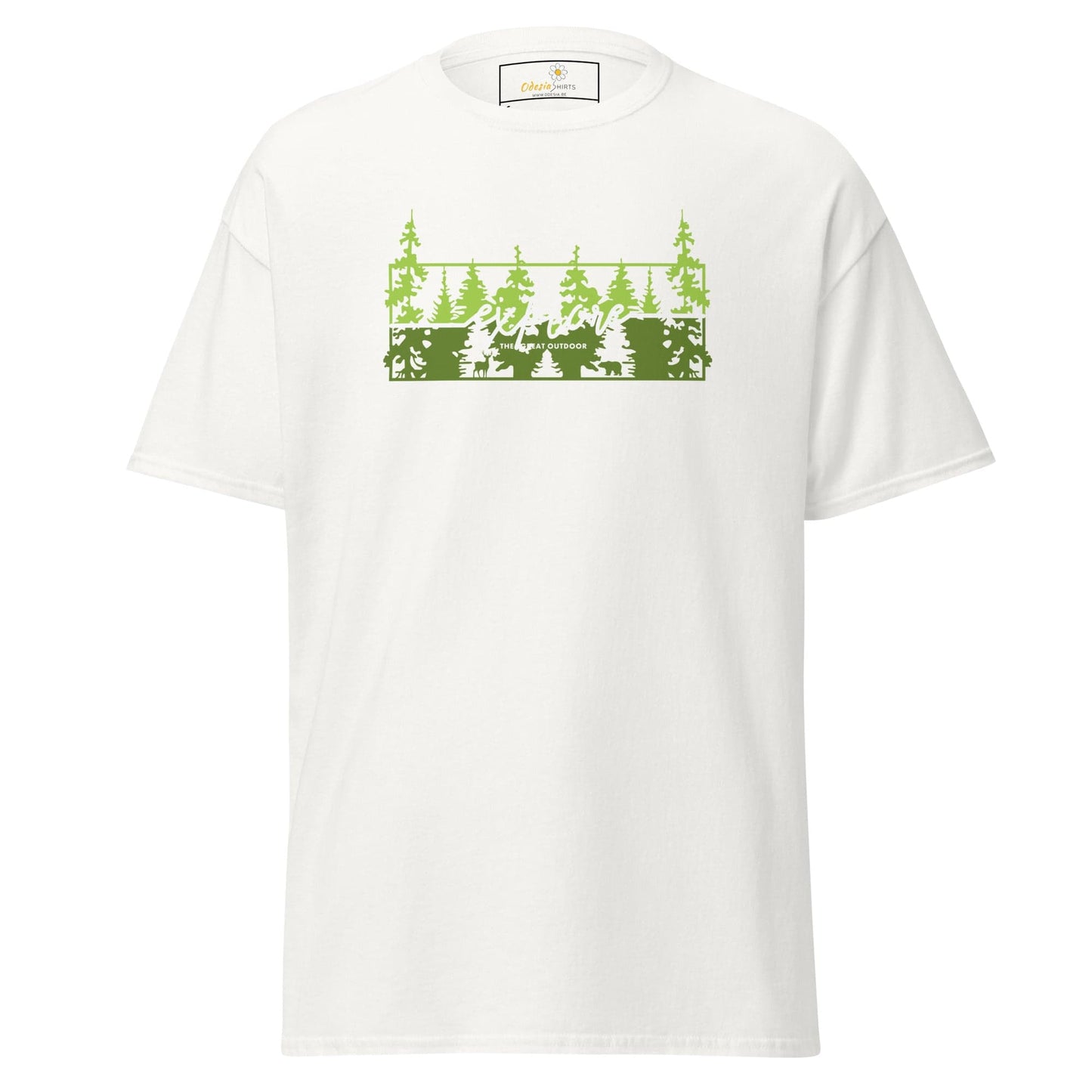Unisex classic t-shirt - ADVENTURE EXPLORE TREES- REGULAR - White / S
