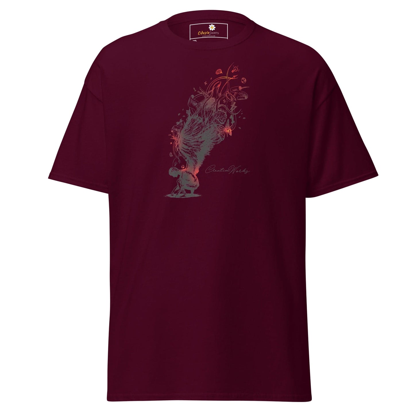 Art T-shirt Design Tee • Men / Women • [2xl-5xl] - Maroon / 2xl