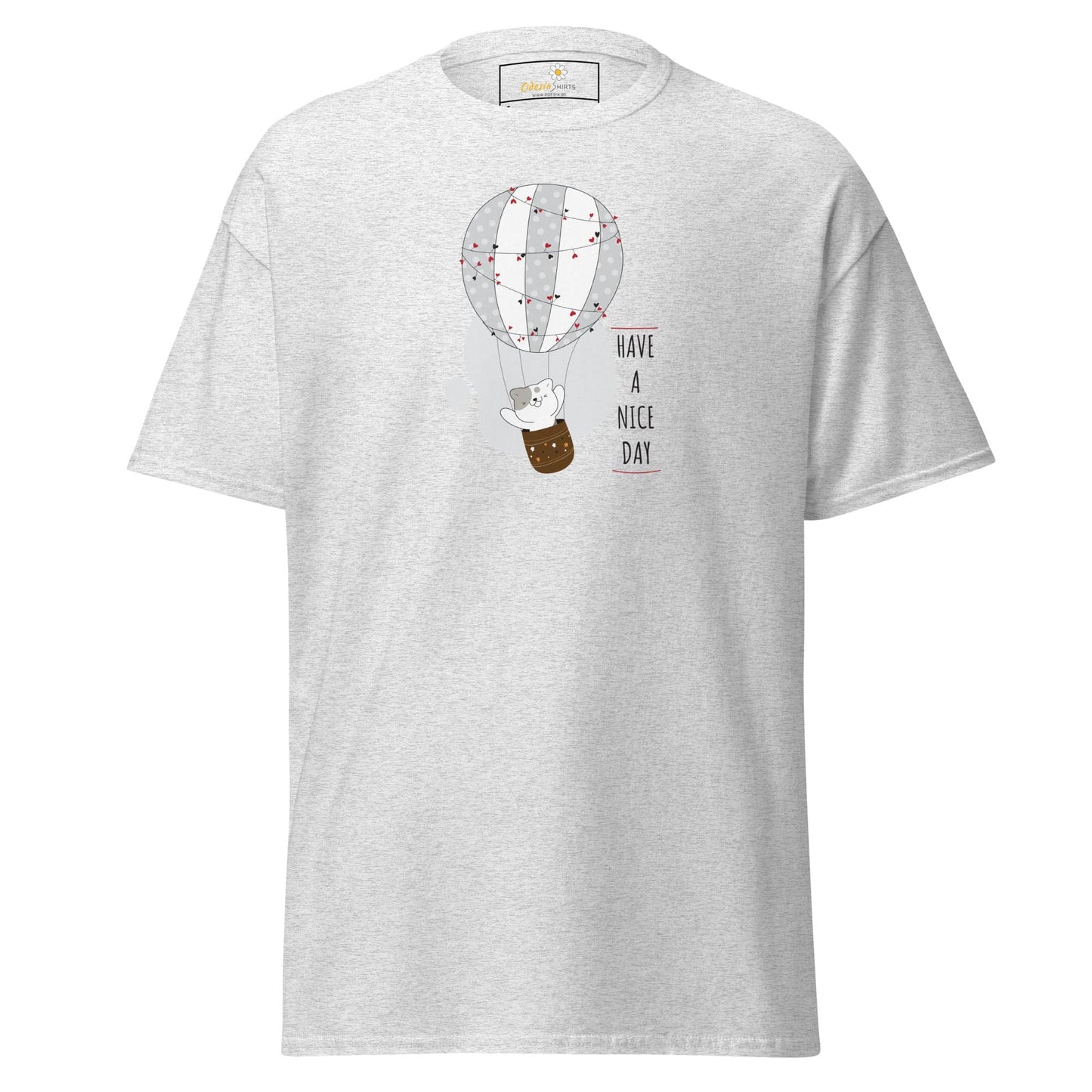 Unisex classic tee - ANIMALS CAT LUFTBALLON - REGULAR - Ash / S