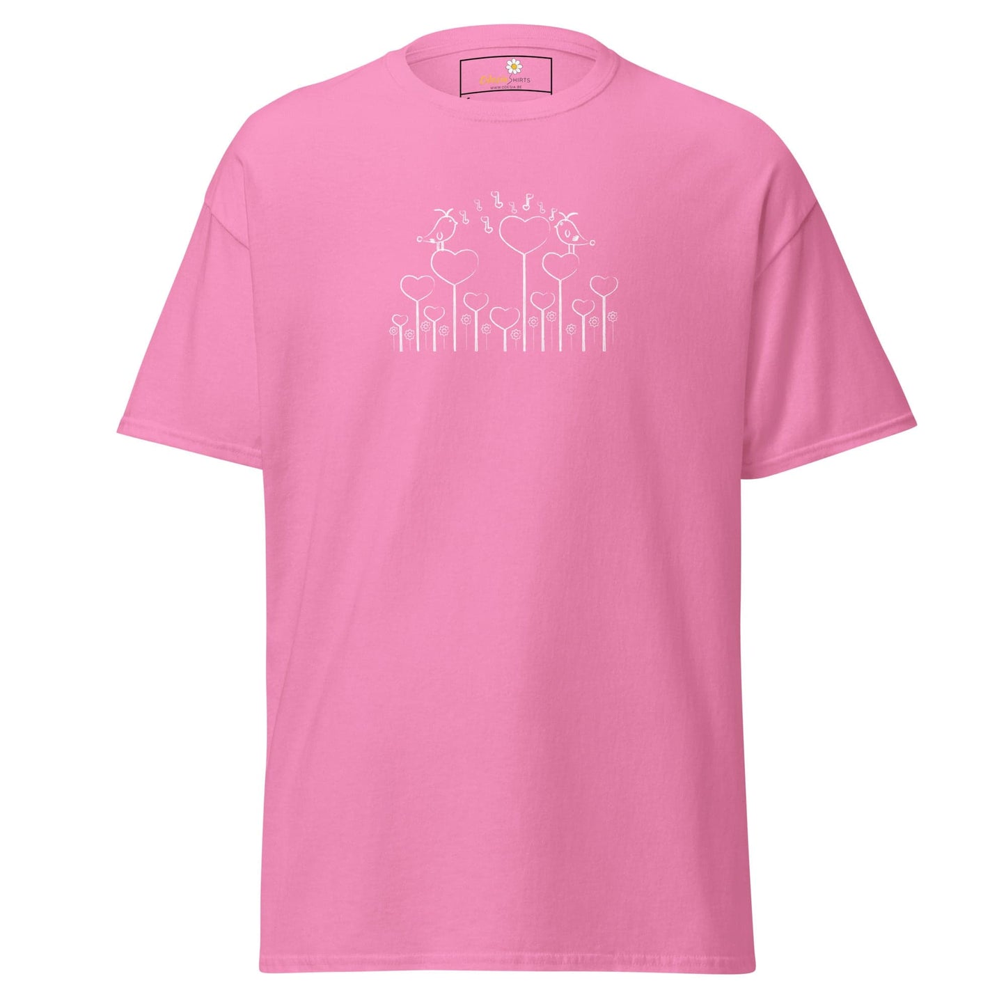 Unisex classic tee - NATURE BIRDS ON STICK - REGULAR - Azalea / S