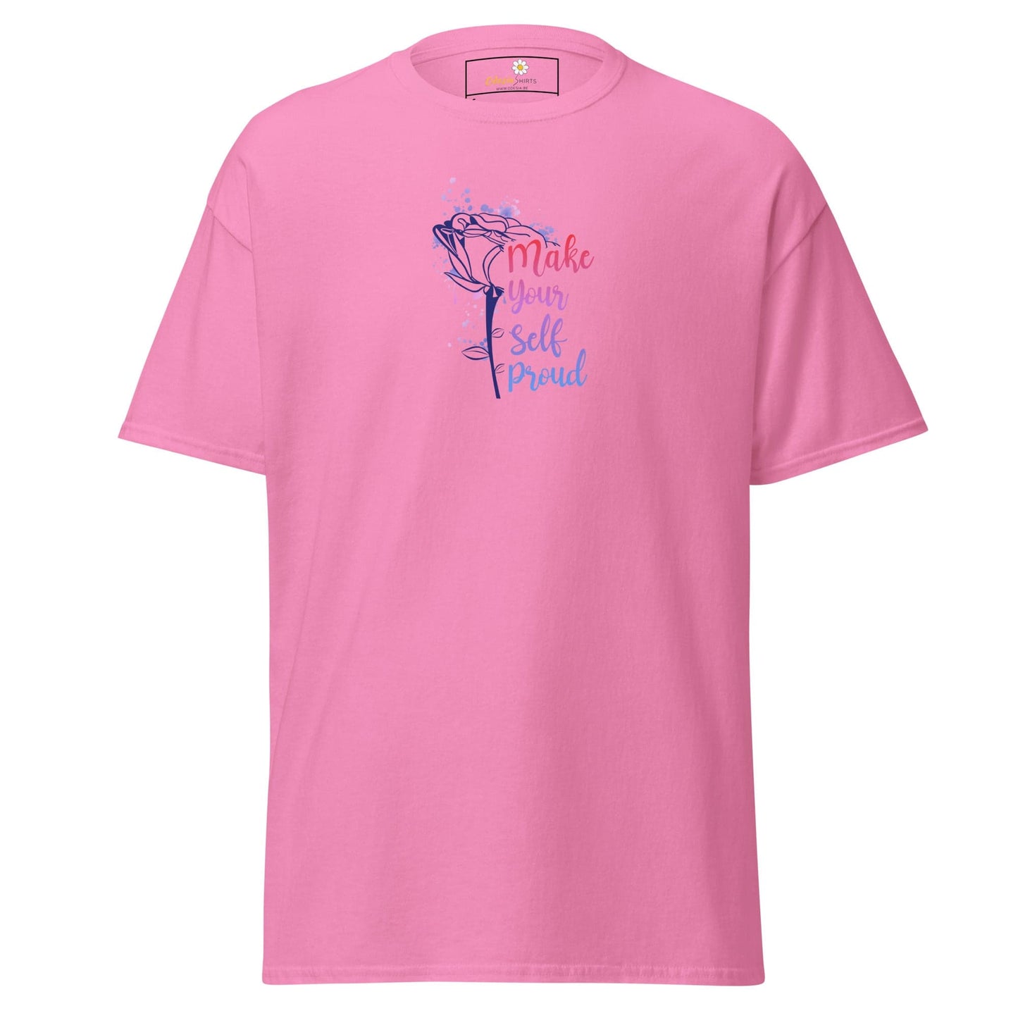 Unisex classic tee - MISC TEXT MAKE YOURSELF PROUD - REGULAR - Azalea / S