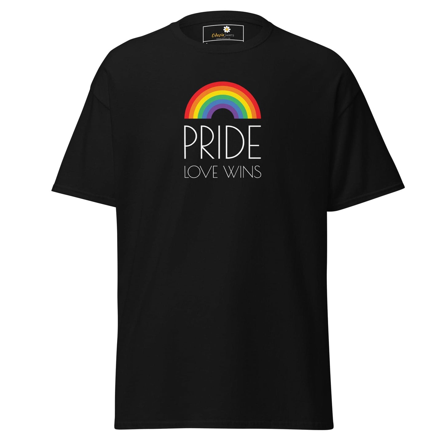 Unisex classic t-shirt - LGBTQ PRIDE LOVE WINS - REGULAR - Black / S