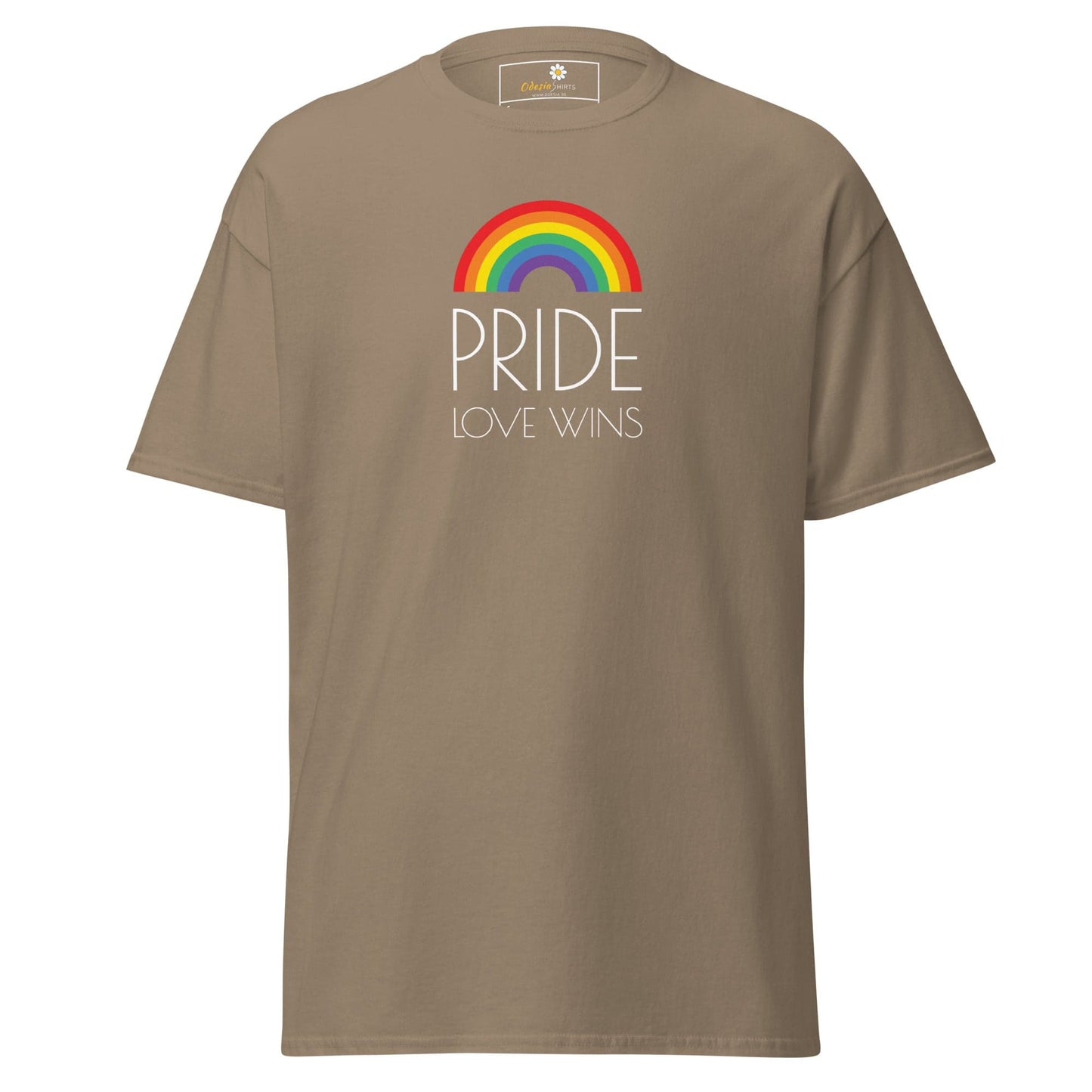 Unisex classic t-shirt - LGBTQ PRIDE LOVE WINS - REGULAR - Brown Savana / S