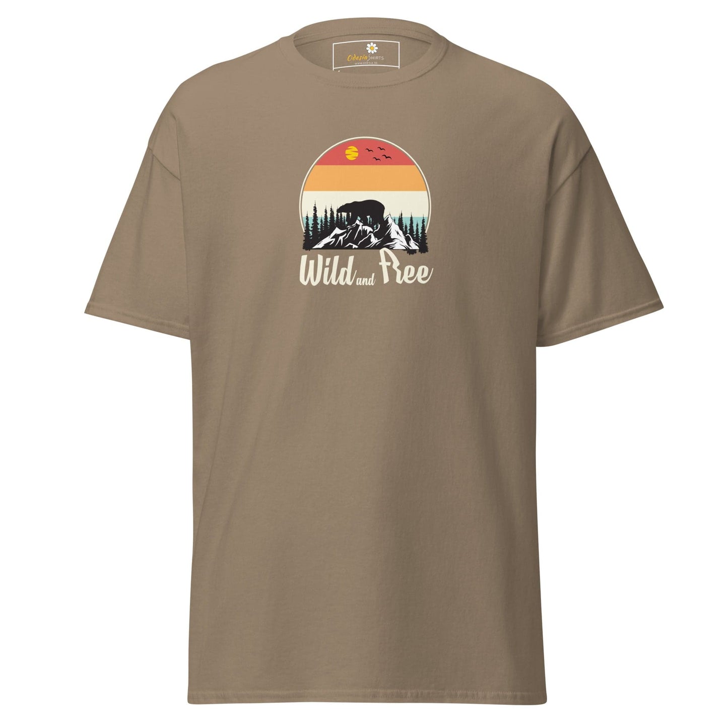 Unisex classic t-shirt - ADVENTURE WILD AND FREE - REGULAR - Brown Savana / S