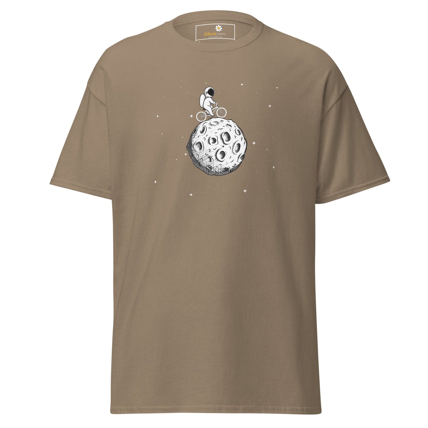 Unisex classic t-shirt - ASTRONAUT RIDING BIKE MOON - REGULAR - Brown Savana / S