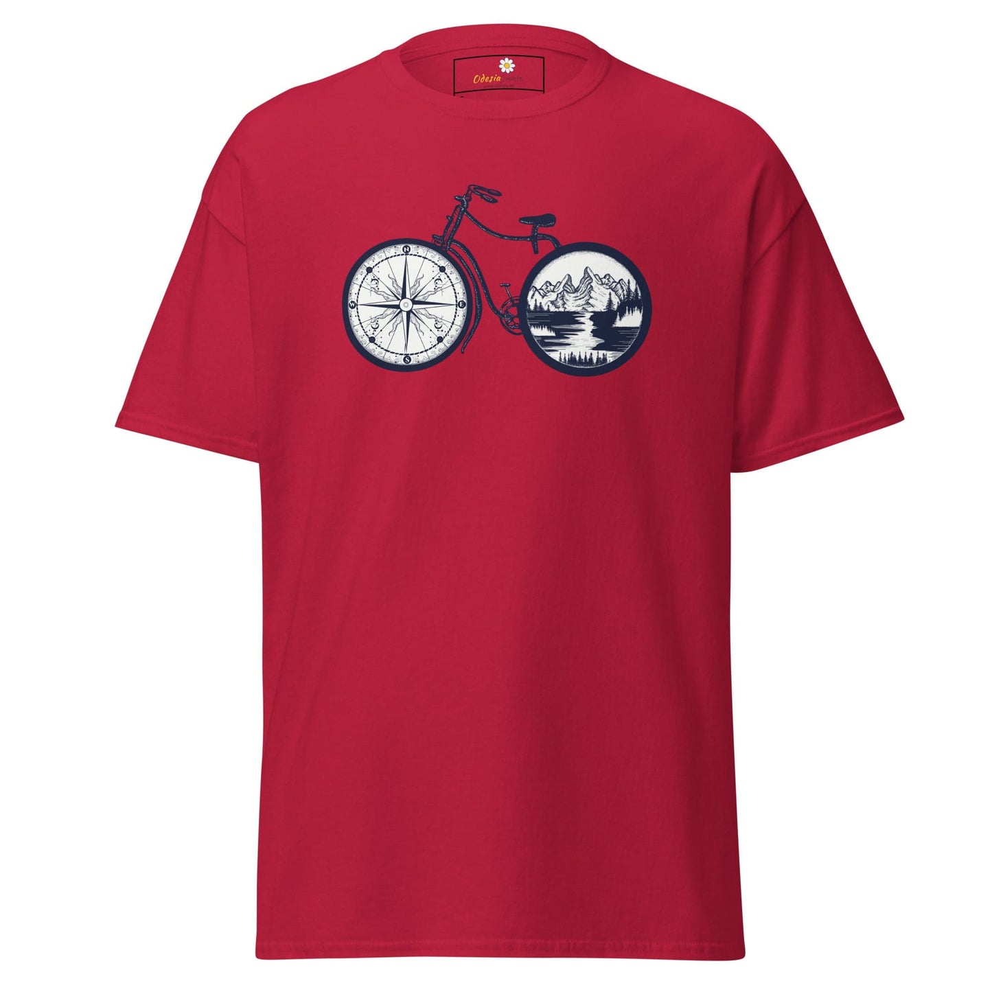 Unisex classic t-shirt - SPORT BIKE DIRECTION MOUNTAINS - REGULAR - Cardinal / S