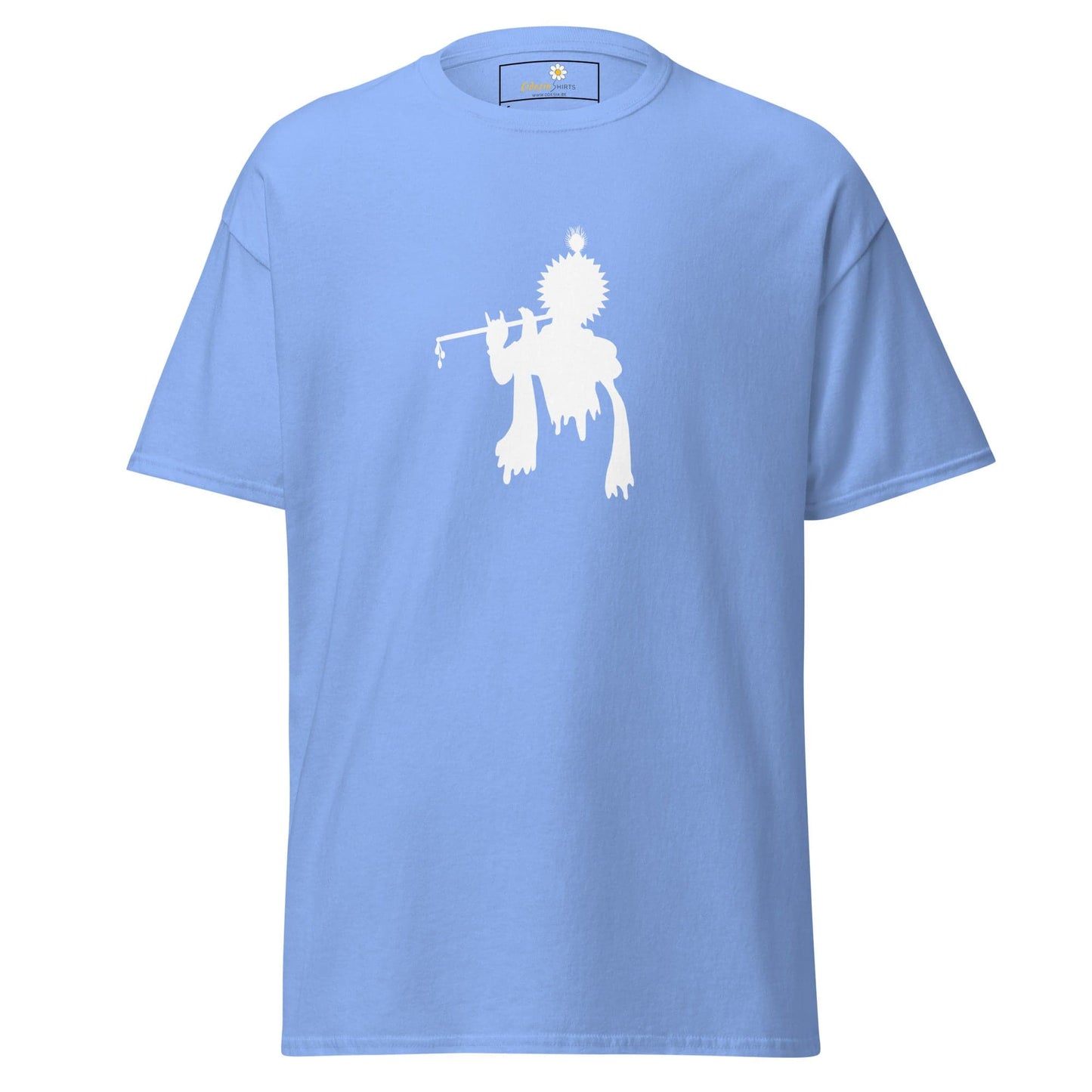 Unisex classic tee - SPIRITUAL KRISHNA’S FLUTE HEAD - REGULAR - Carolina Blue / S