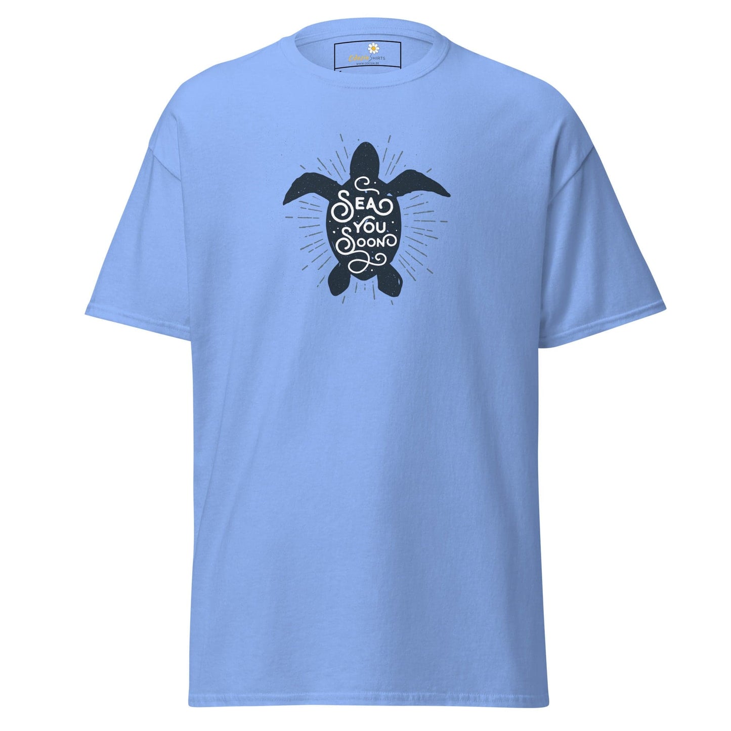 Unisex classic t-shirt - WILD LIFE TORTOISE SEE YOU - REGULAR - Carolina Blue / S