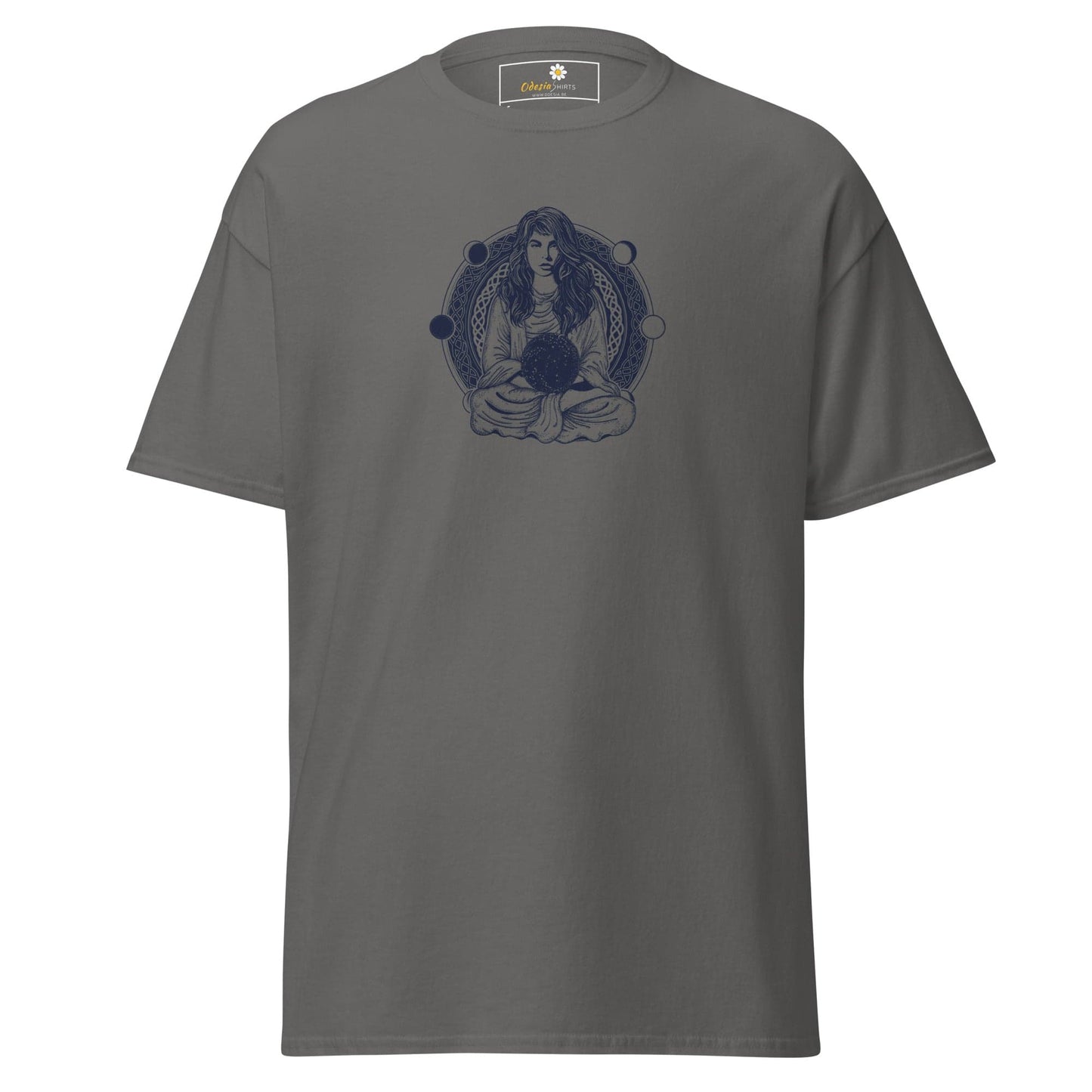 Unisex classic t-shirt - MYSTIC WOMAN MOON - REGULAR - Charcoal / S