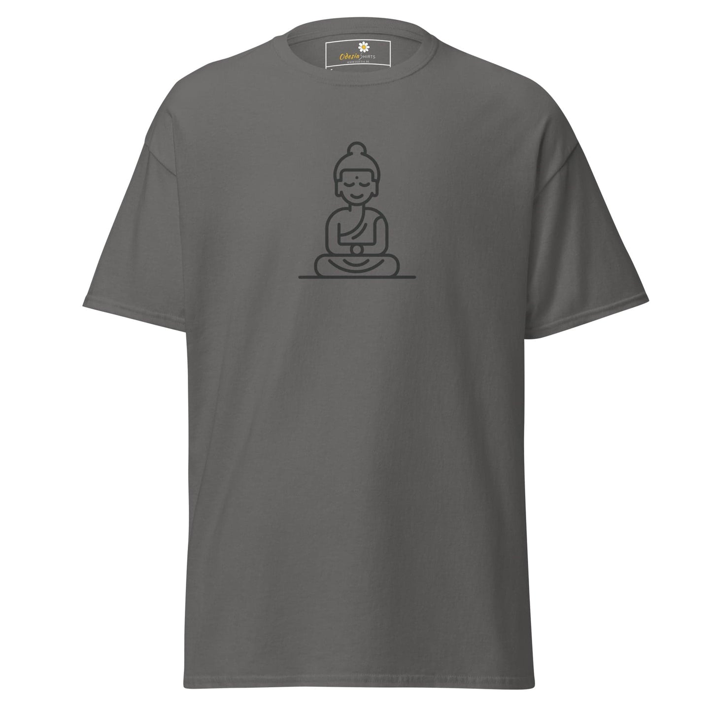 Unisex classic t-shirt - MYSTIC MONK MEDITATING - REGULAR - Charcoal / S