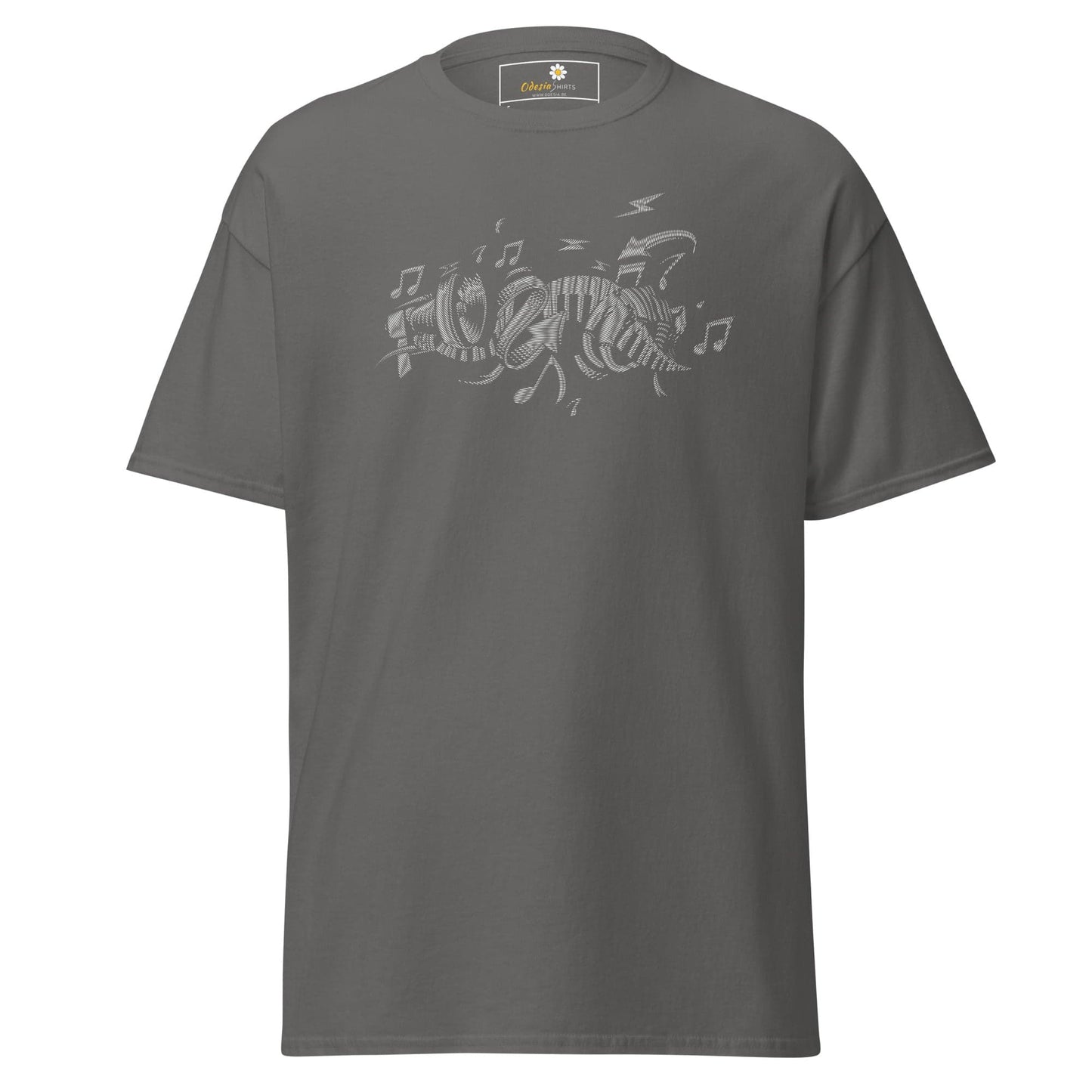 Unisex classic t-shirt - MUSIC INSTRUMENTS - REGULAR - Charcoal / S