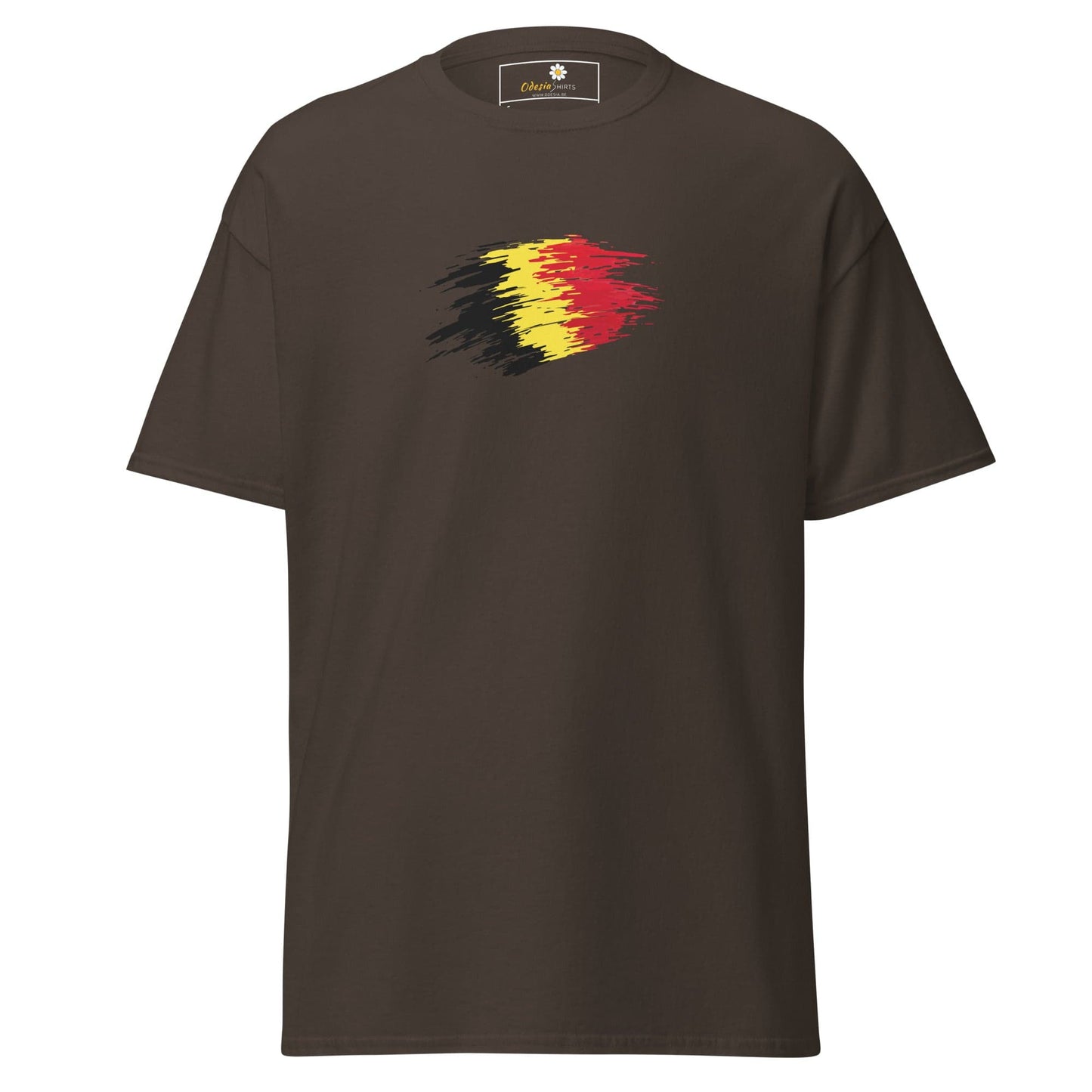 Unisex classic tee - COUNTRY BELGIUM SHAPE - REGULAR - Dark Chocolate / S