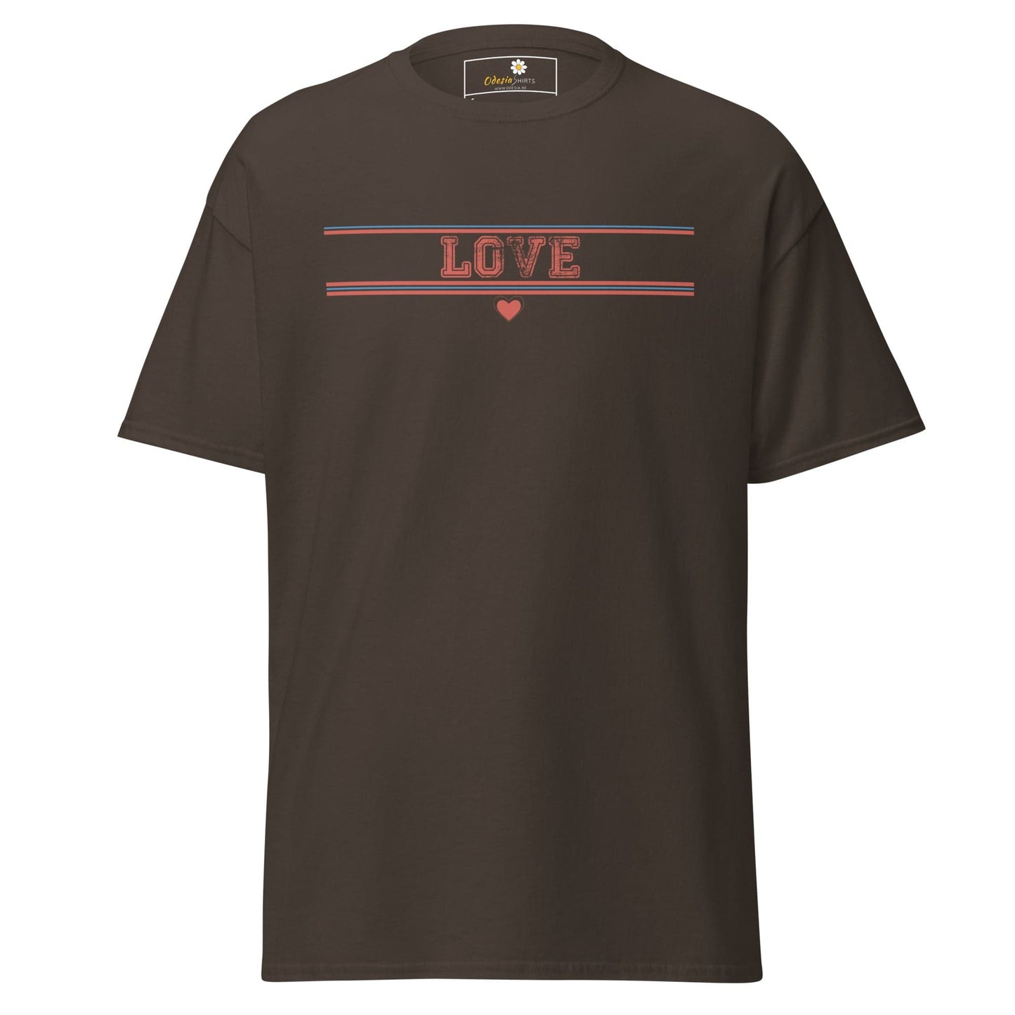 Unisex classic t-shirt - TEXt LOVE - REGULAR - Dark Chocolate / S