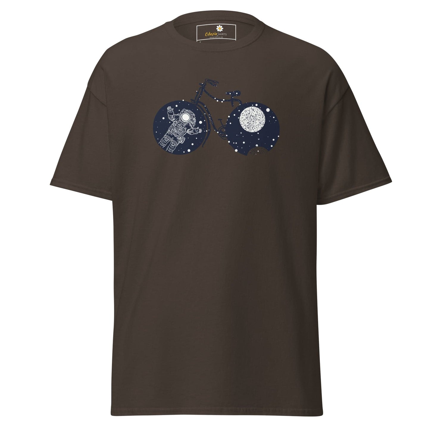 Unisex classic t-shirt - ASTRONAUT BIKE - REGULAR - Dark Chocolate / S