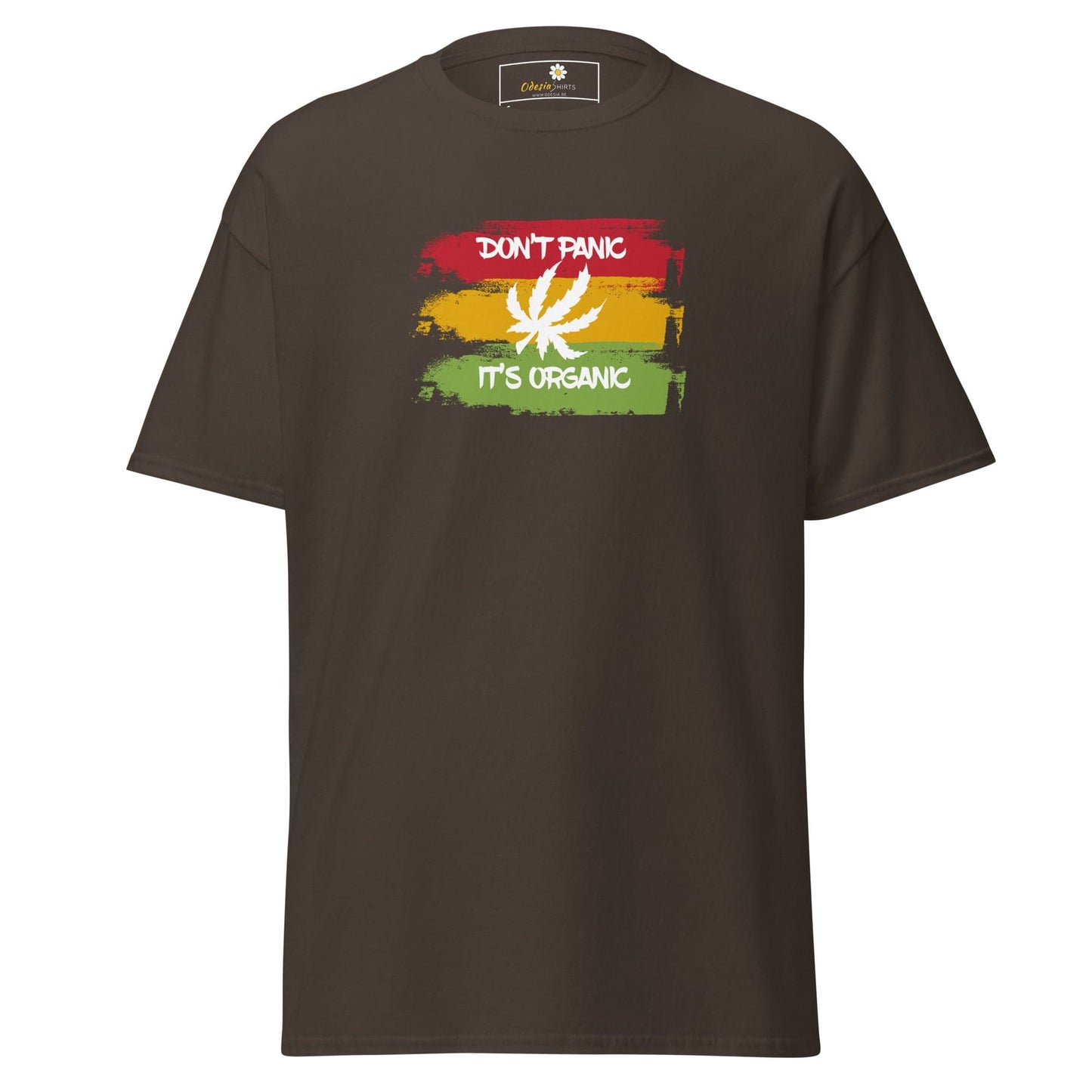 Unisex classic t-shirt - MYSTIC DON’T PANIC ORGANIC - REGULAR - Dark Chocolate / S