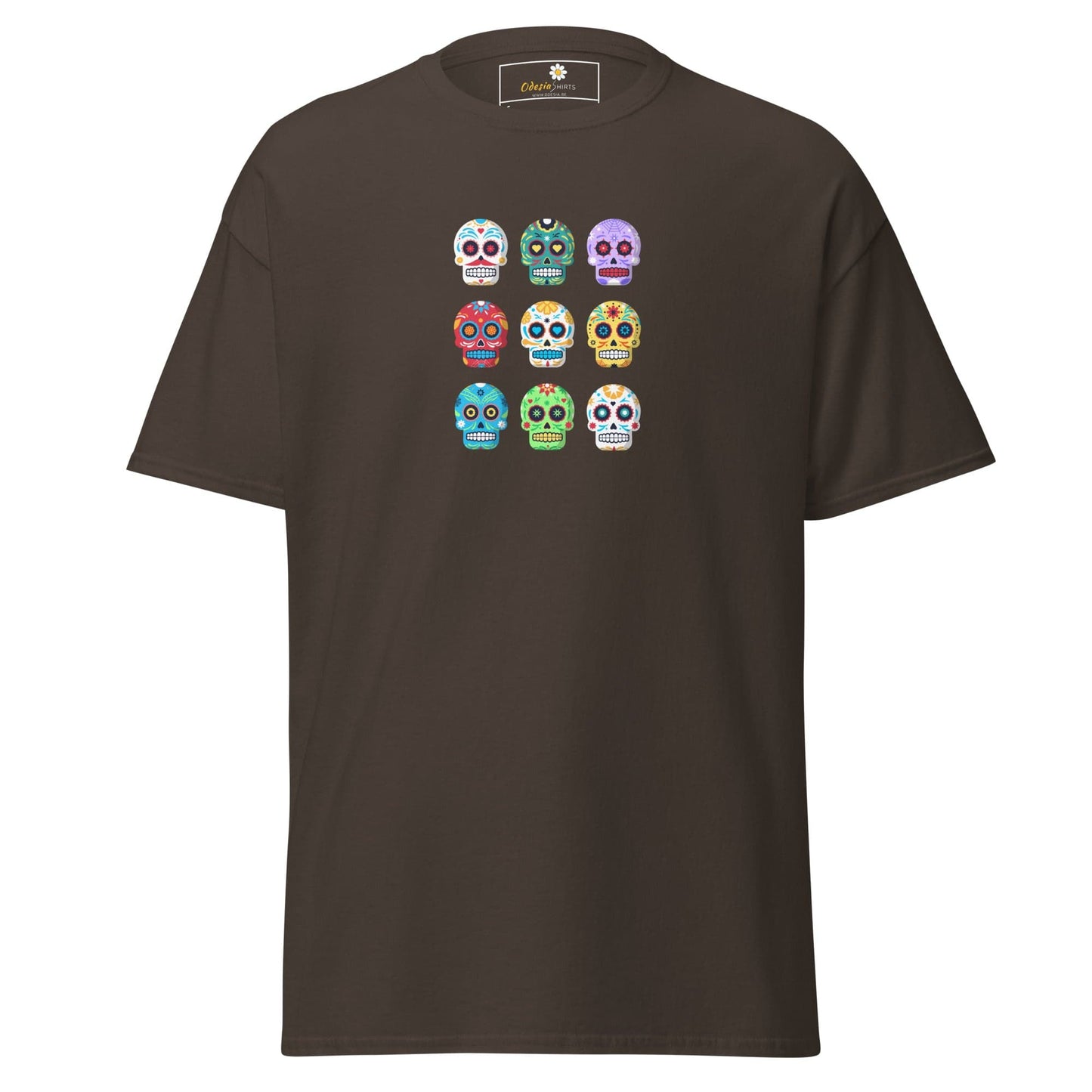 Unisex classic tee - SKULL COLOR SKULLS - REGULAR - Dark Chocolate / S