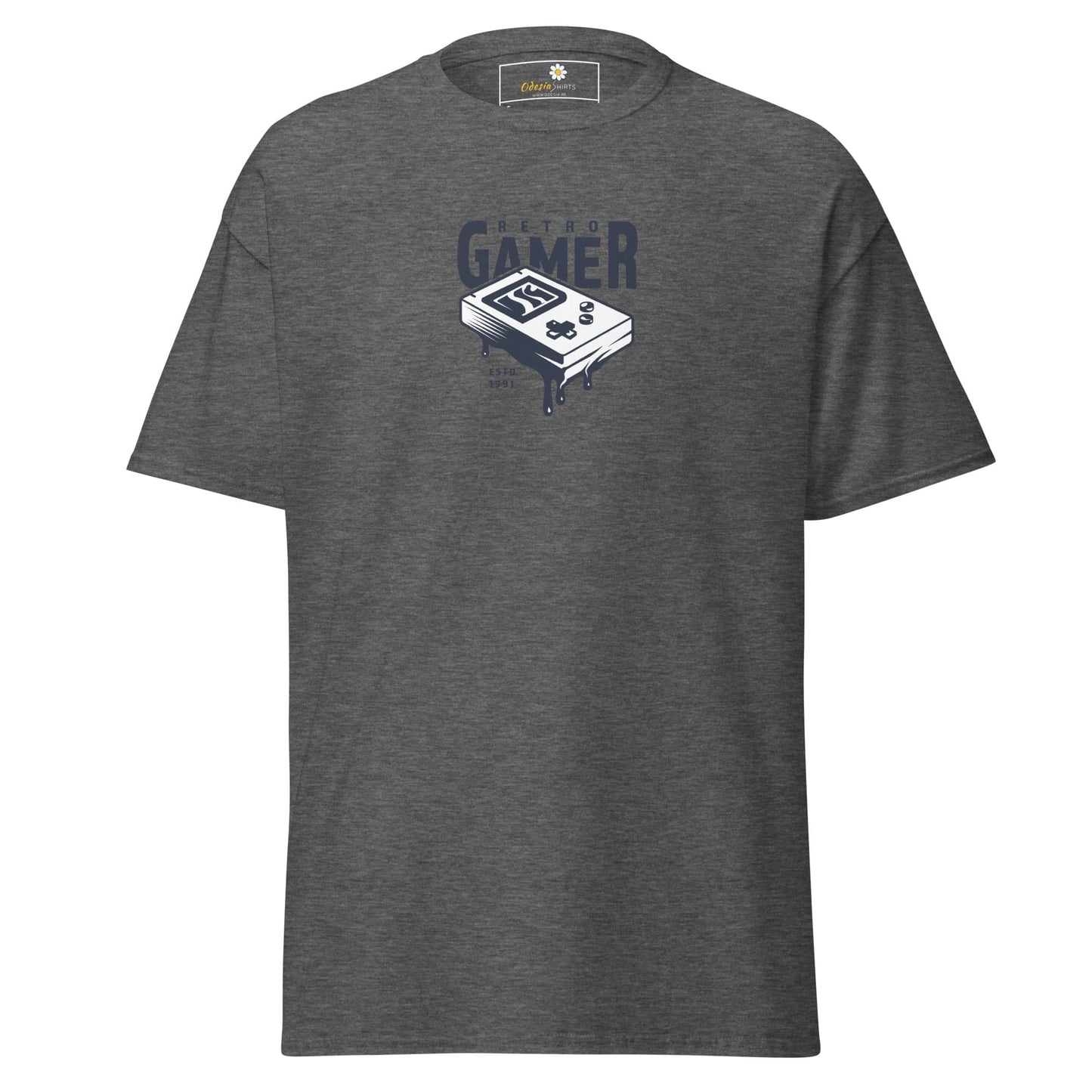 Unisex classic tee - IT RETRO GAMER - REGULAR - Dark Heather / S