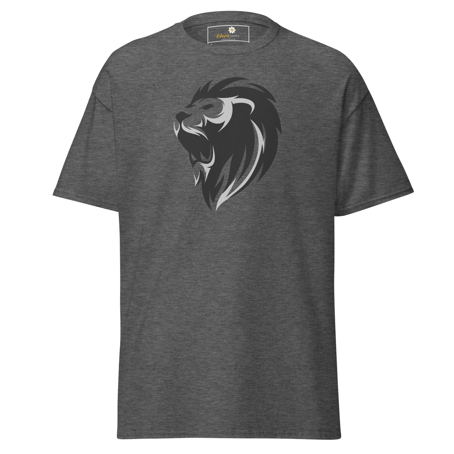 Unisex classic tee - WILD LIFE LION HEAD GREY - REGULAR - Dark Heather / S