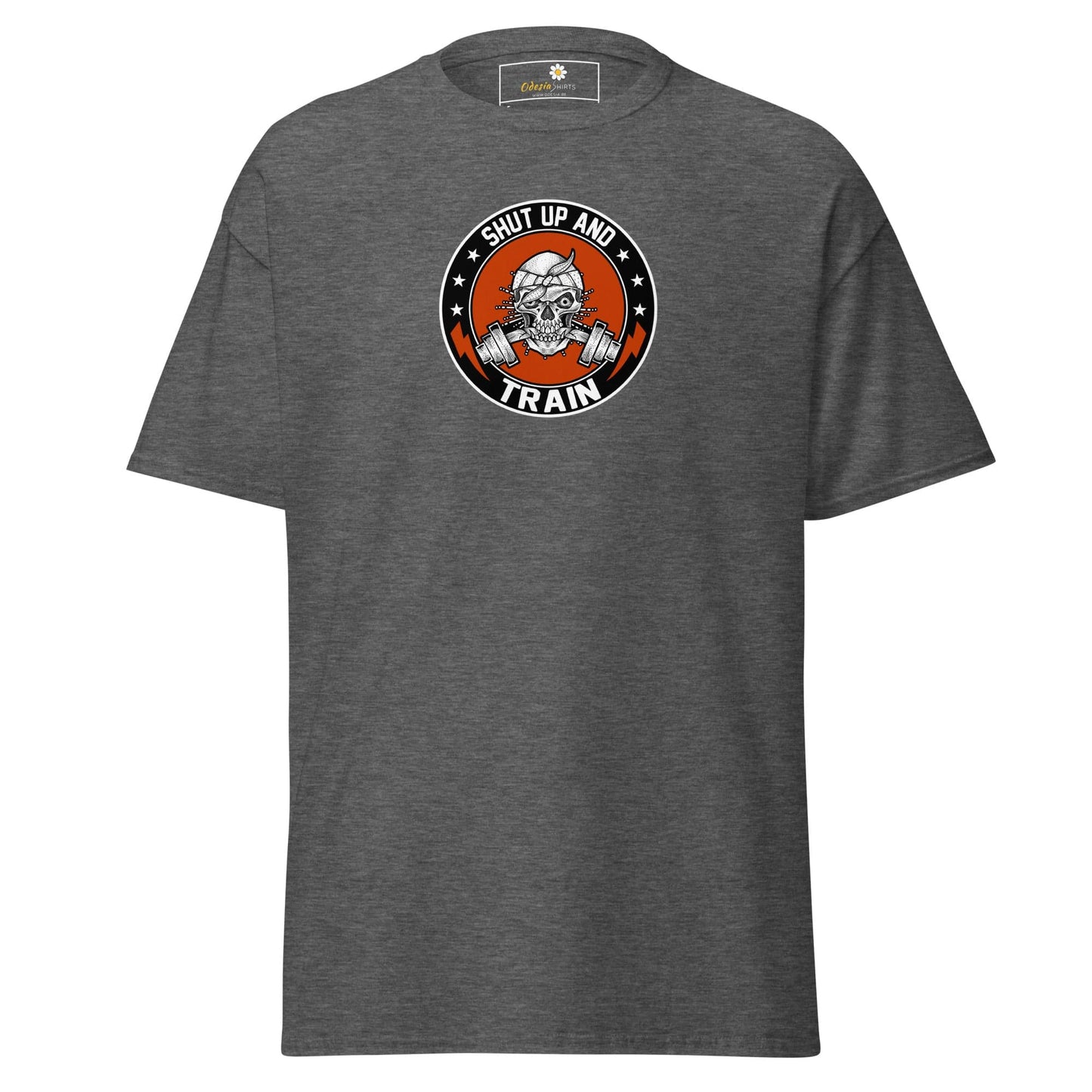 Unisex classic tee - SPORT SHUT UP AND TRAIN - REGULAR - Dark Heather / S