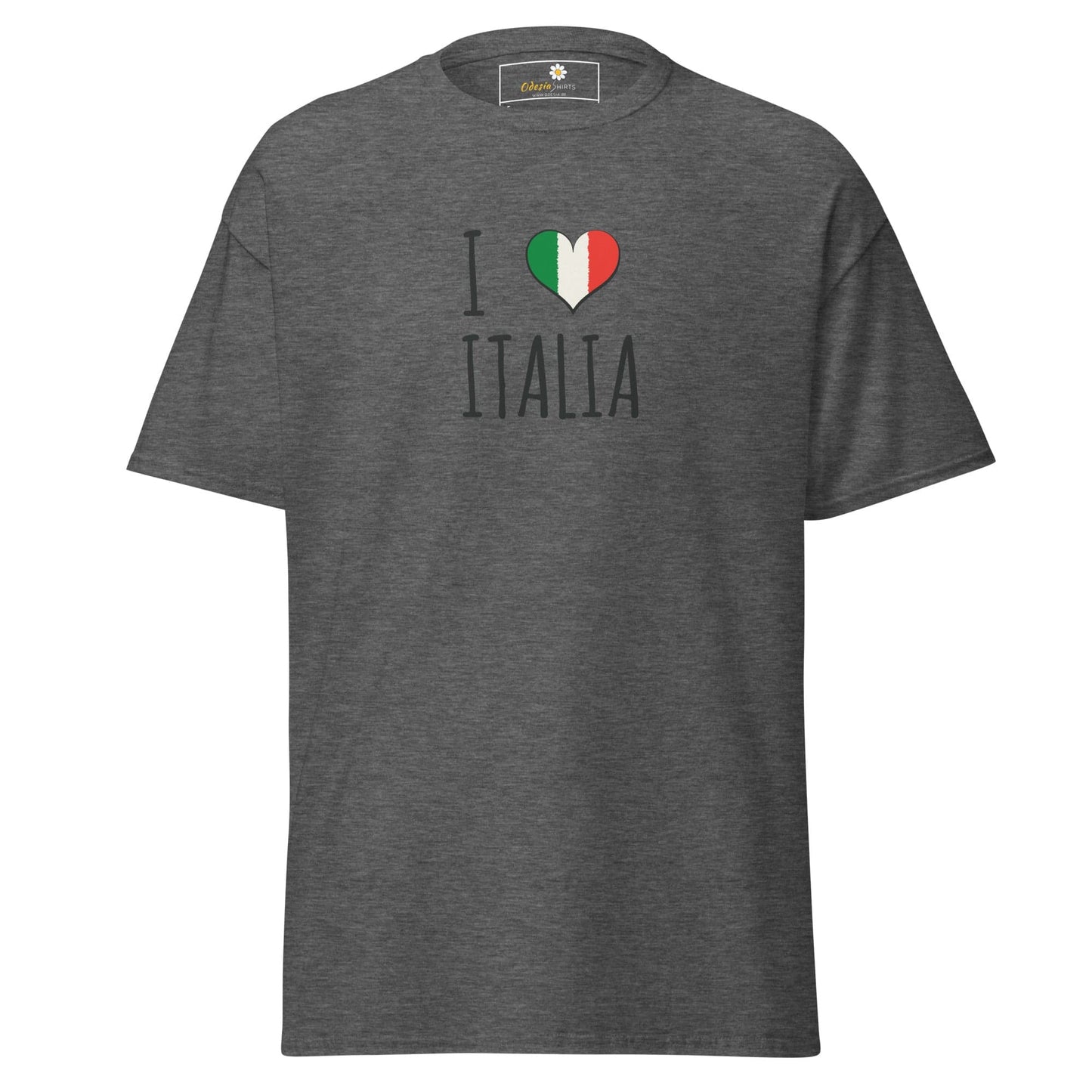 Unisex classic tee - COUNTRY I LOVE ITALY - REGULAR - Dark Heather / S