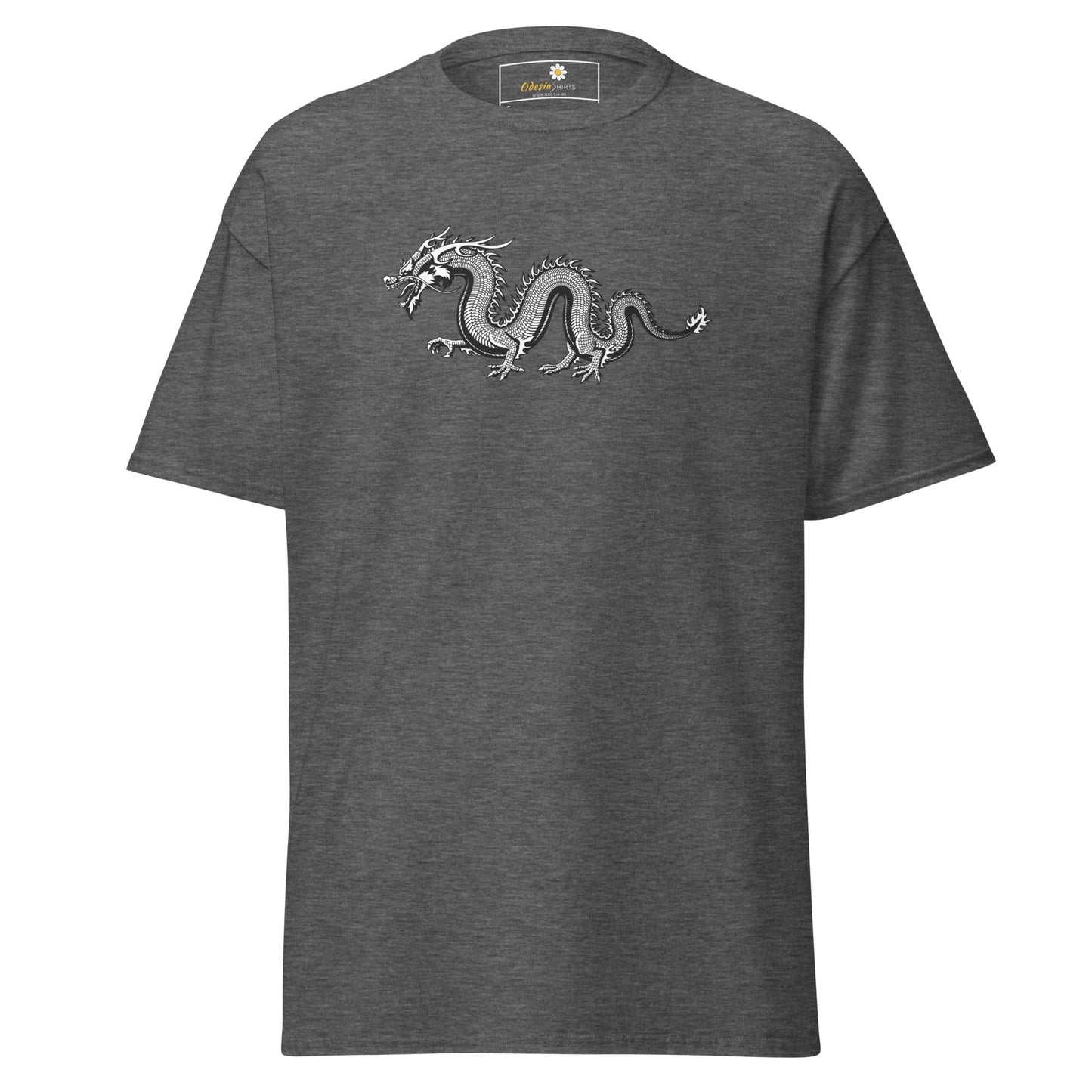 Unisex classic t-shirt - MYSTIC GREY DRAGON - REGULAR - Dark Heather / S