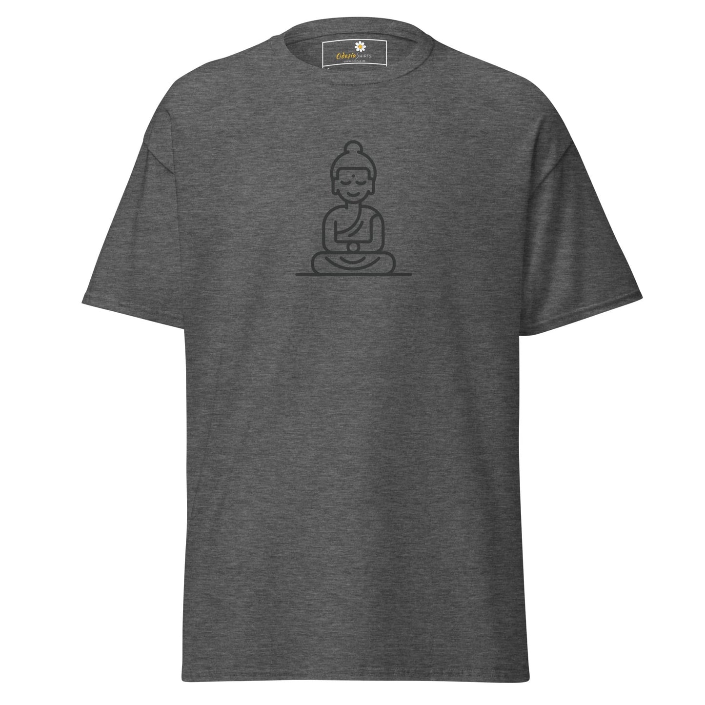 Unisex classic t-shirt - MYSTIC MONK MEDITATING - REGULAR - Dark Heather / S