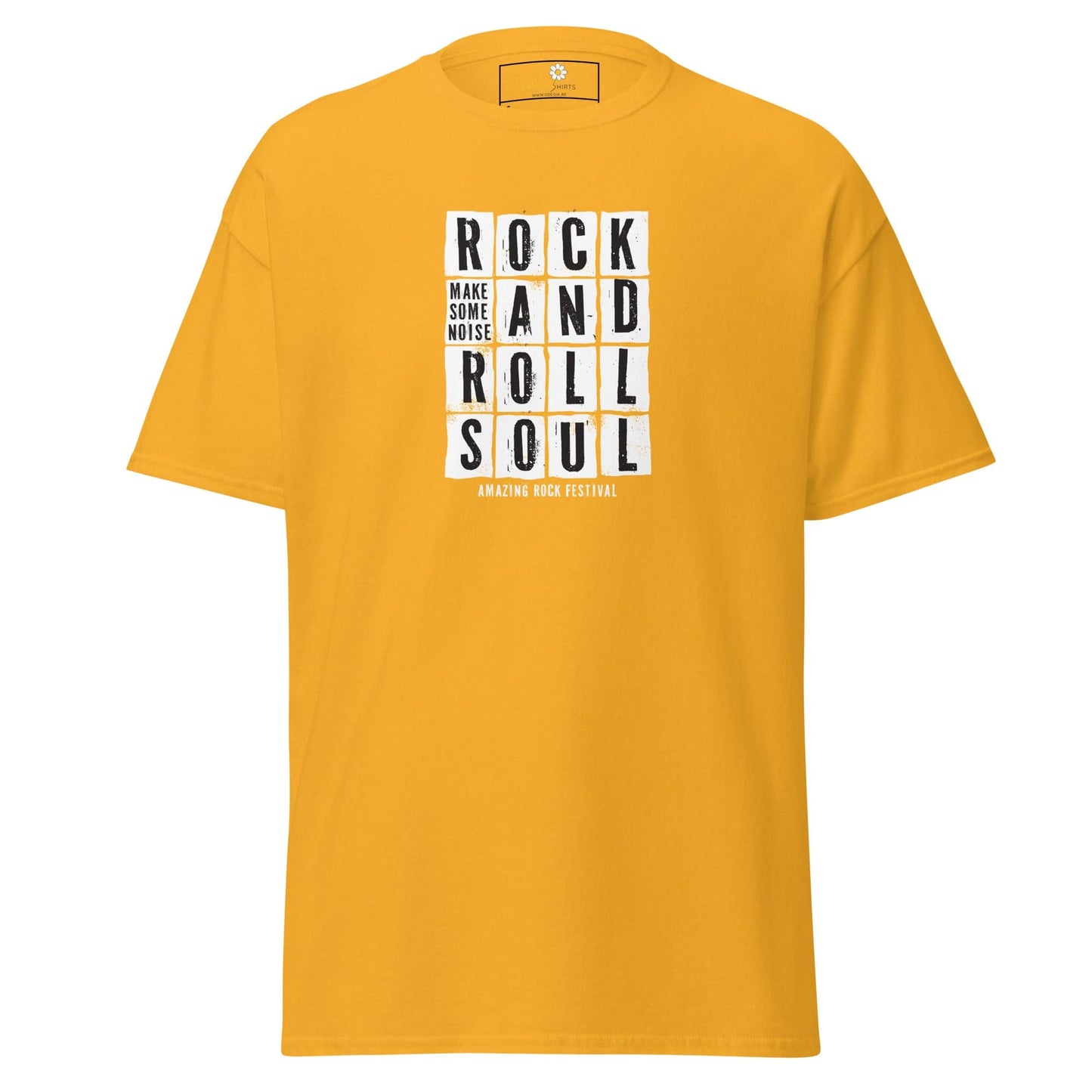 Unisex classic t-shirt - MUSIC ROCK AND ROLL SOUL - REGULAR - Gold / S