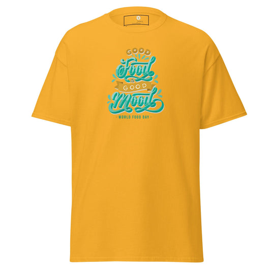 Unisex classic t-shirt - MISC GOOD FOOD GOOD MOOD - REGULAR - Gold / S