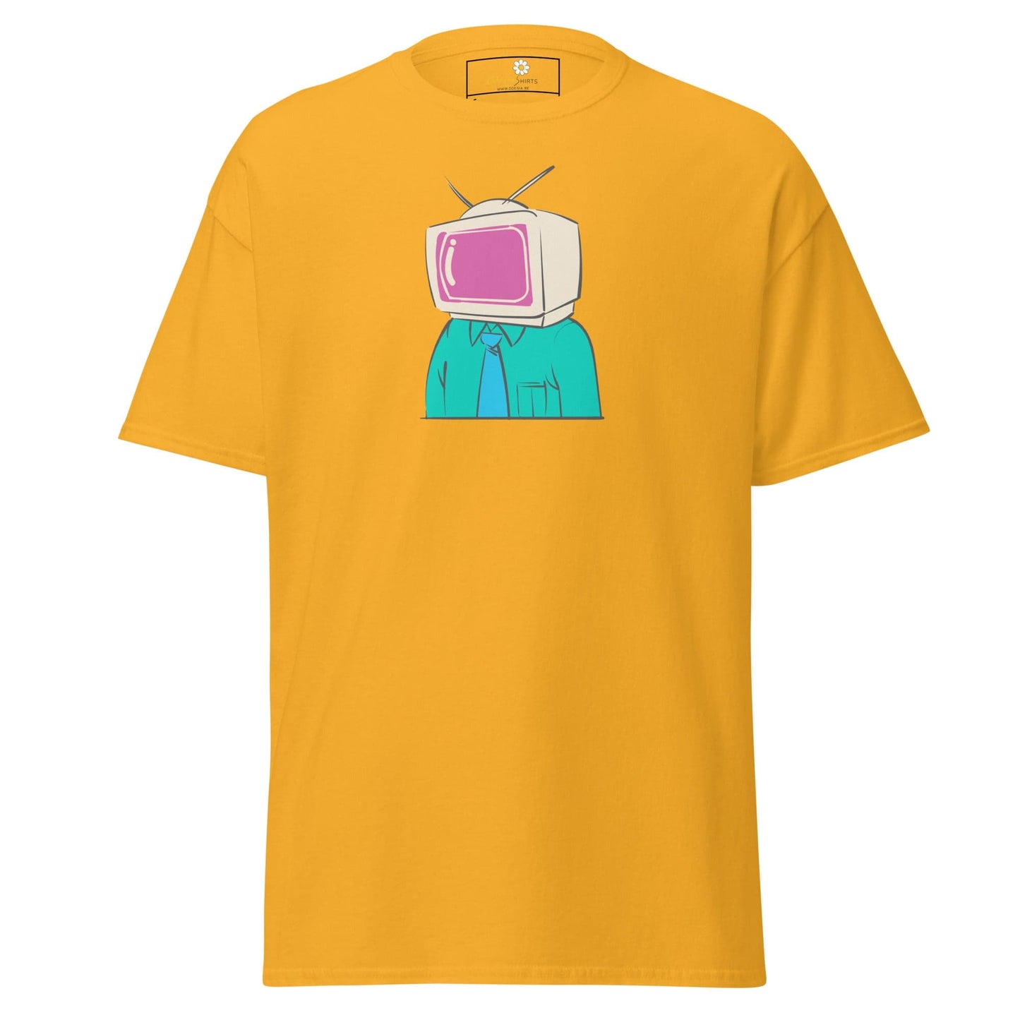 Unisex classic t-shirt - FANTASY TELEVISION HEAD - REGULAR - Gold / S
