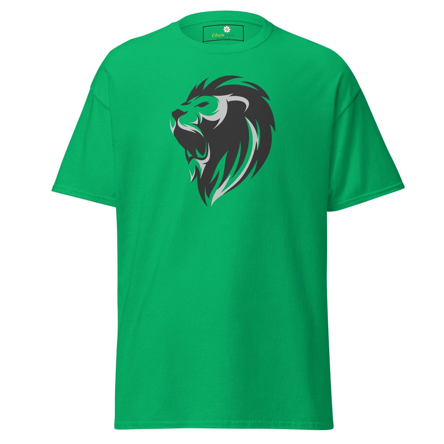 Unisex classic tee - WILD LIFE LION HEAD GREY - REGULAR - Irish Green / S