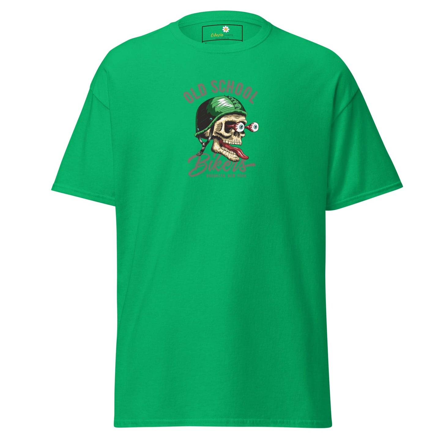 Unisex classic tee - SKULL OLD SCHOOL BIKERS - REGULAR - Irish Green / S