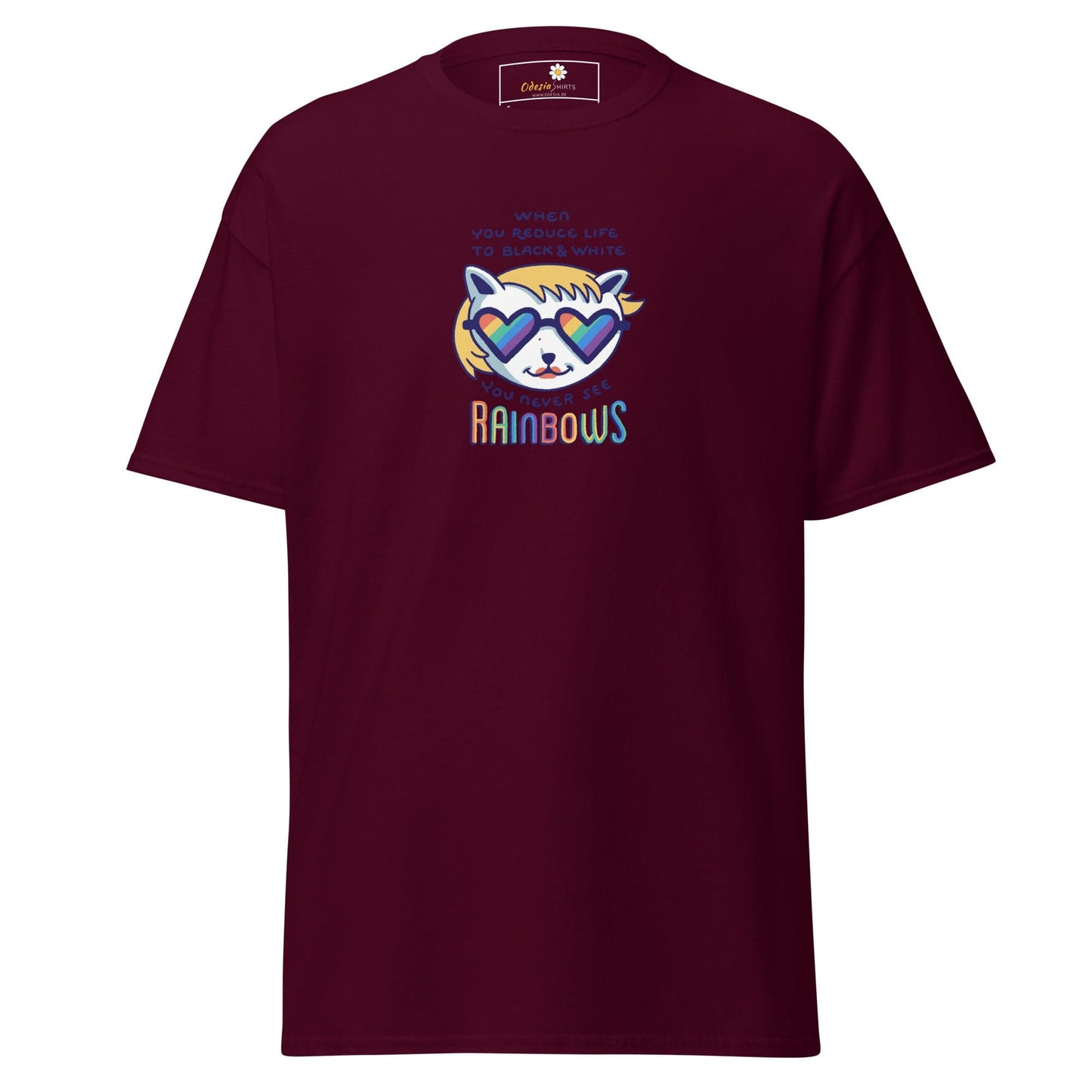 Unisex classic tee - COMMUNITY MISC SEE RAINBOWS - REGULAR - Maroon / S