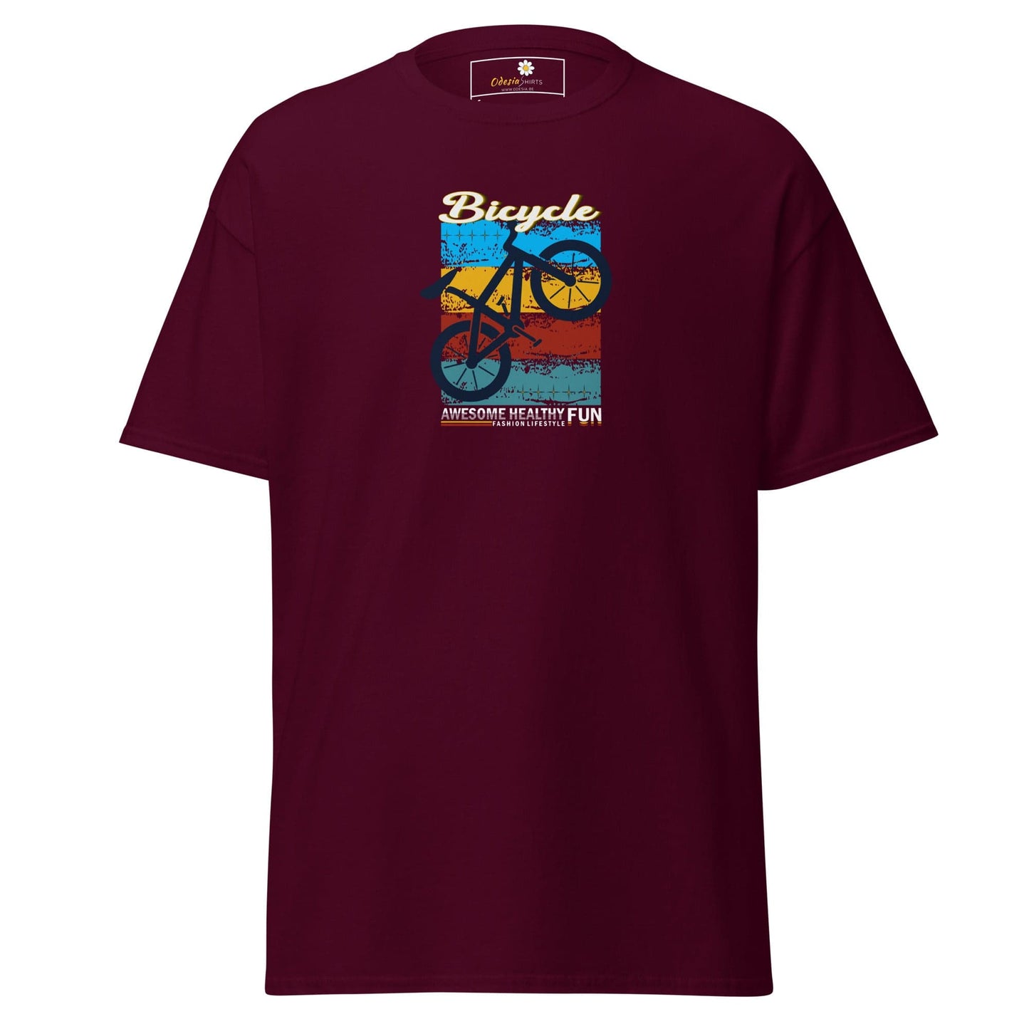 Unisex classic tee - SPORT BICYCLE FUN - REGULAR - Maroon / S