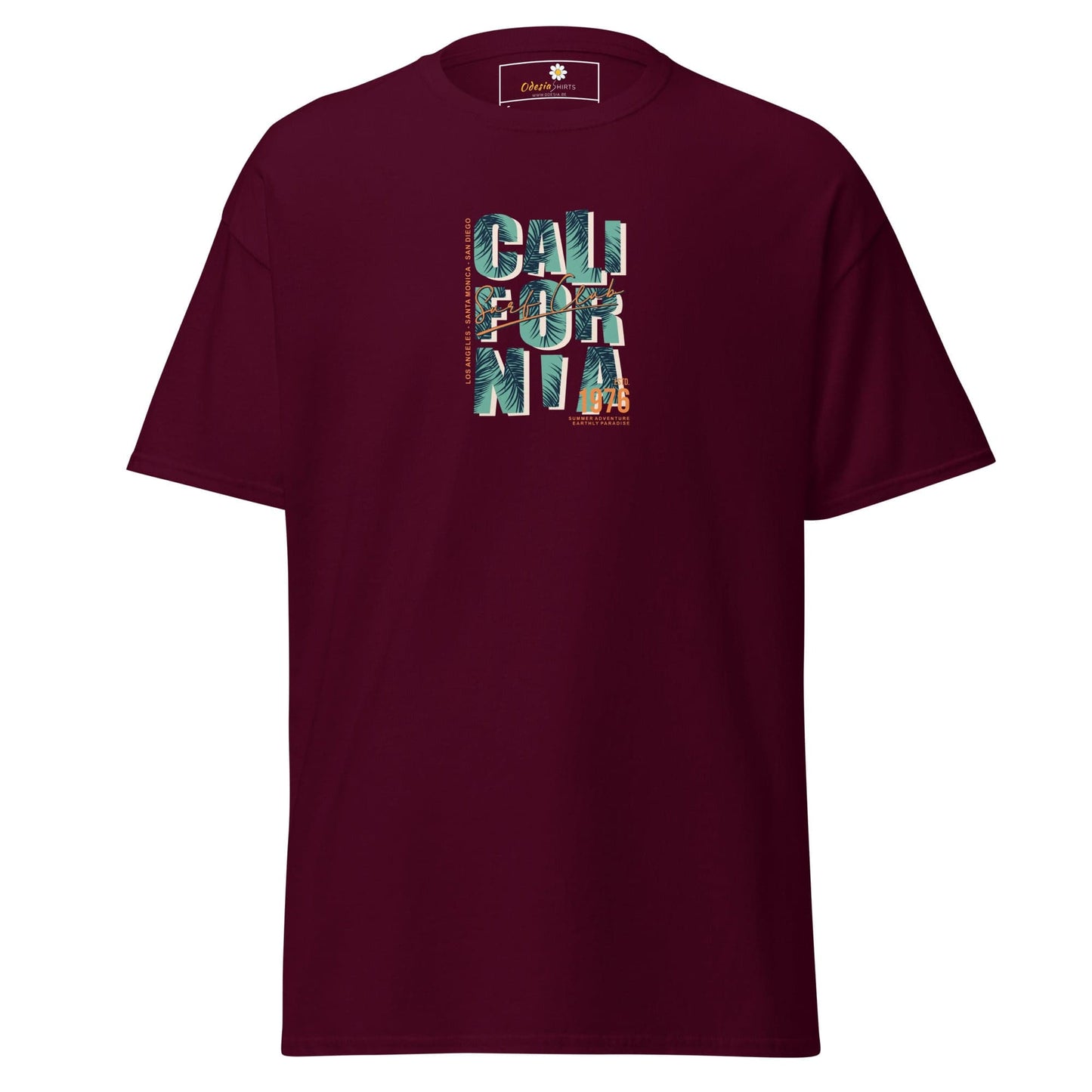 Unisex classic tee - TEXT CALIFORNIA - REGULAR - Maroon / S