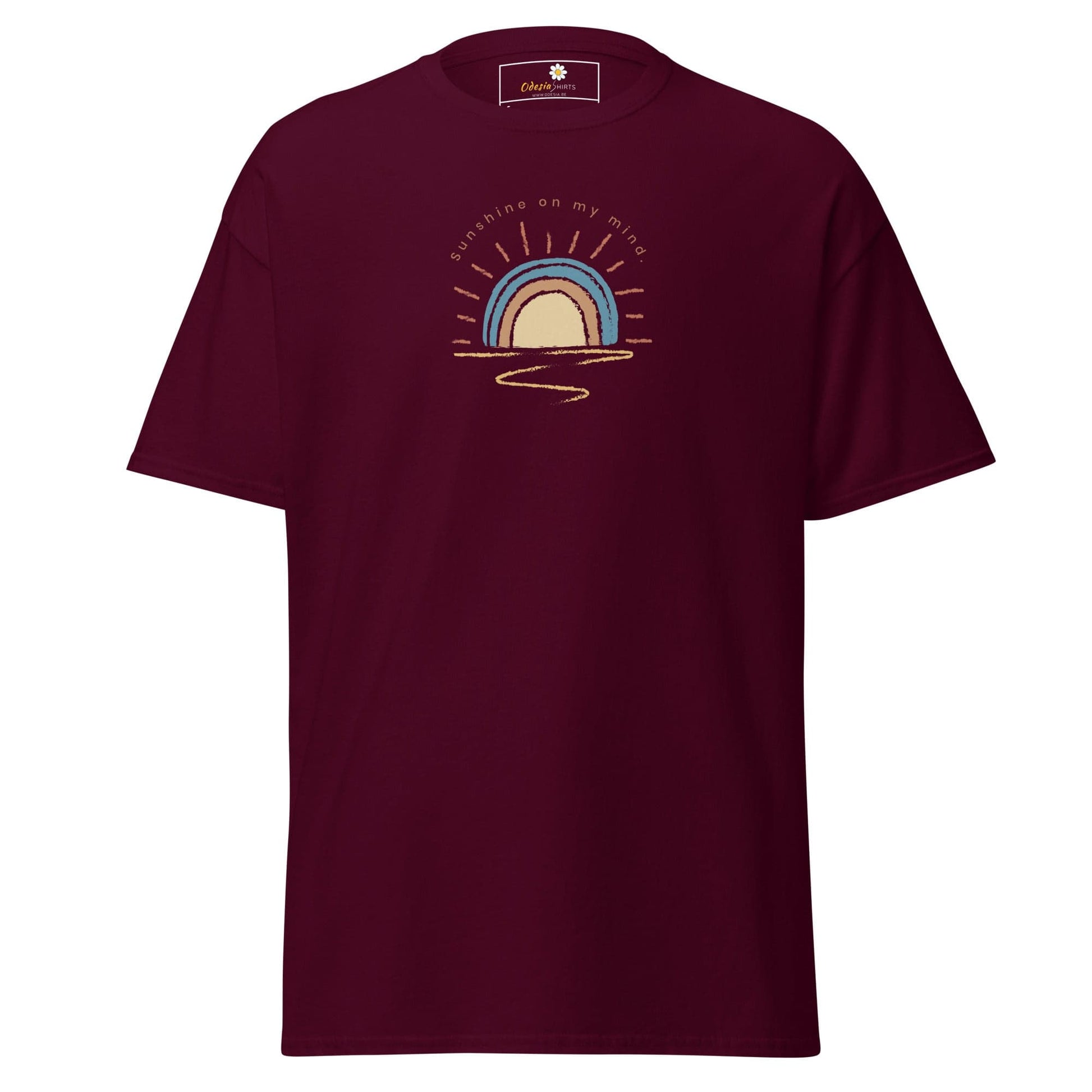 Unisex classic tee - SUMMER SUNSHINE ON MIND - REGULAR - Maroon / S