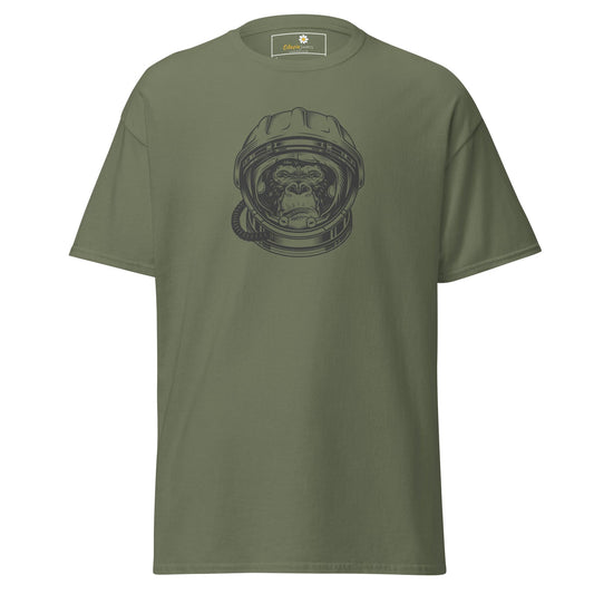 Unisex classic tee - WILD LIFE ASTRONAUT CHIMP - REGULAR - Military Green / S
