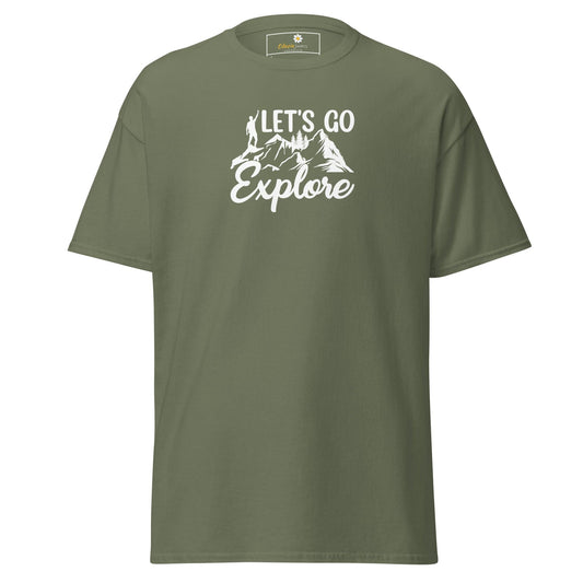 Unisex classic tee - ADVENTURE LETS GO EXPLORE - REGULAR - Military Green / S