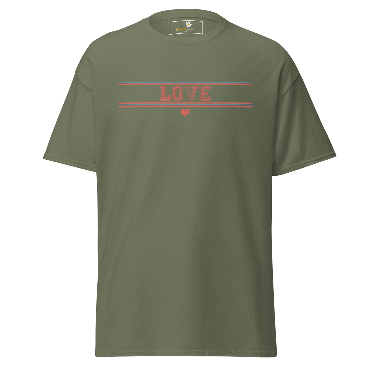 Unisex classic t-shirt - TEXt LOVE - REGULAR - Military Green / S