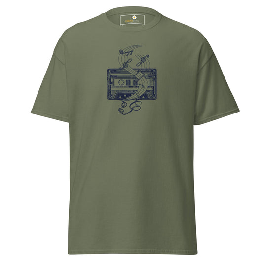 Unisex classic t-shirt - MUSIC TAPE - REGULAR - Military Green / S