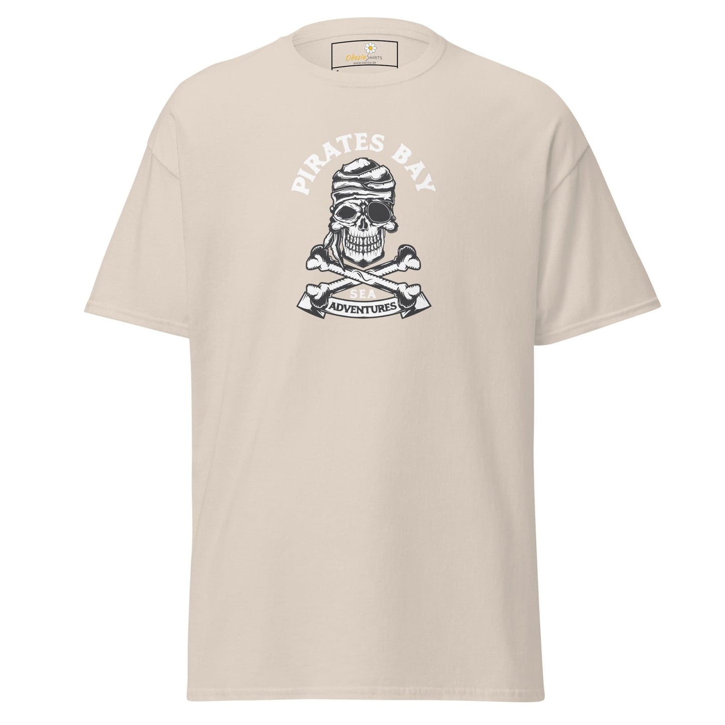 Unisex classic t-shirt - SKULL PIRATES BAY - REGULAR - Natural / S