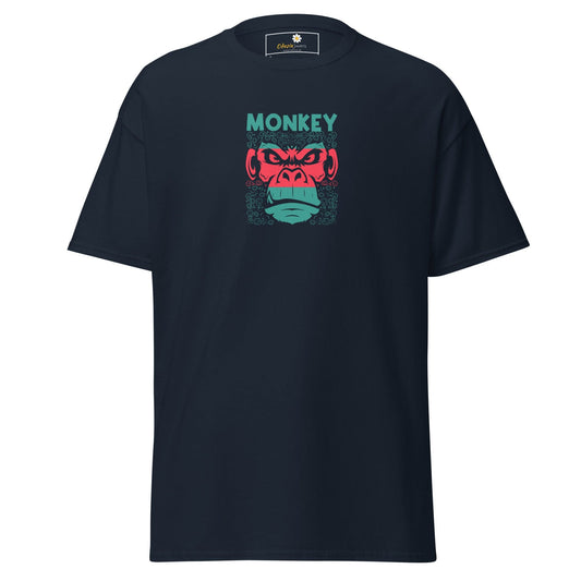 Unisex classic tee - WILD LIFE MONKEY - REGULAR - Navy / S