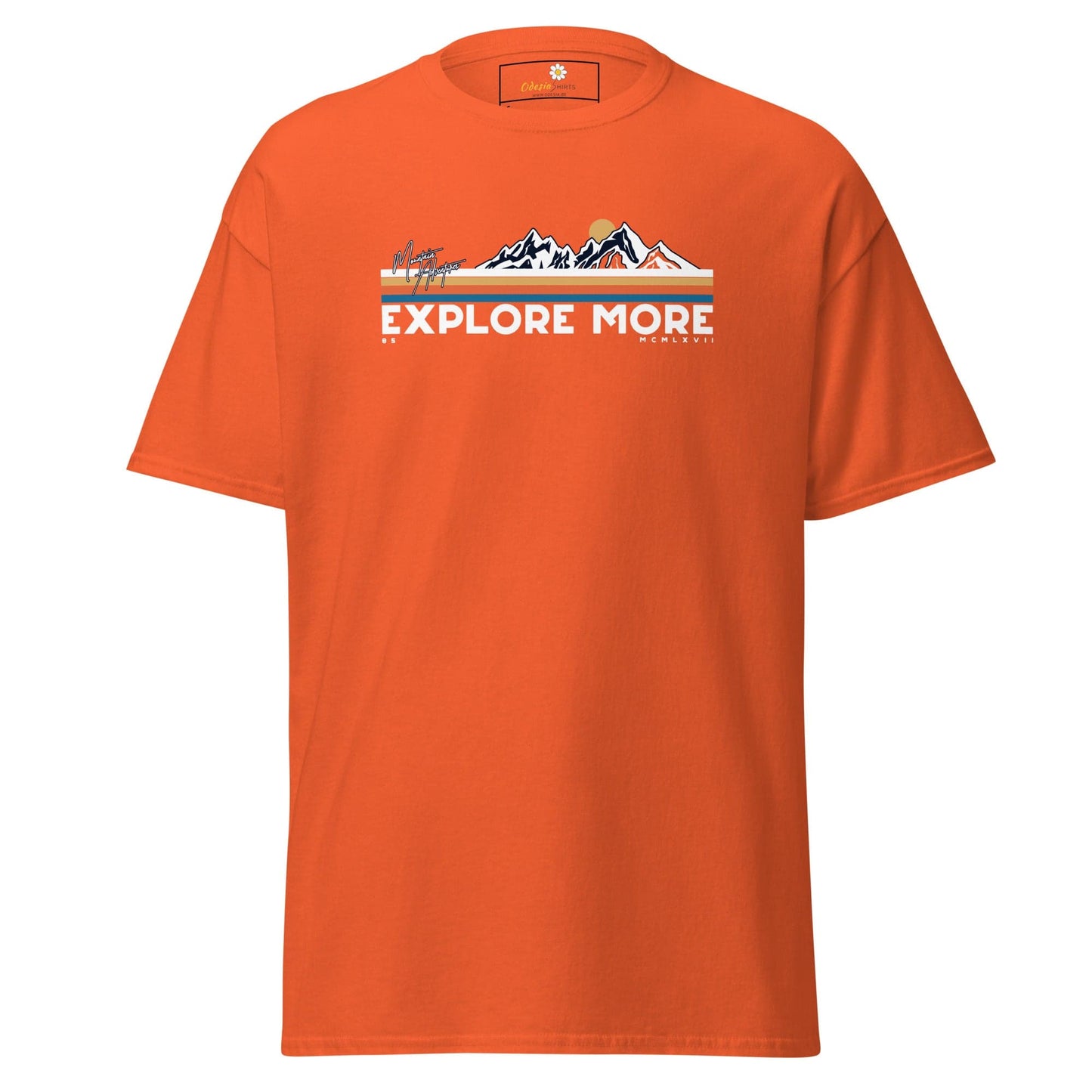 Unisex classic t-shirt - ADVENTURE EXPLORE MORE - REGULAR - Orange / S