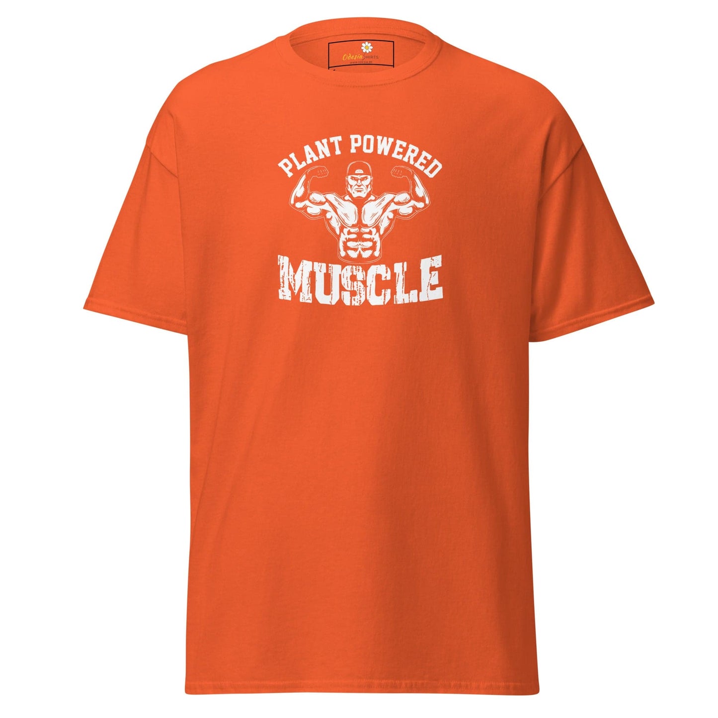 Unisex classic t-shirt - SPORT PLANT MUSCLES - REGULAR - Orange / S