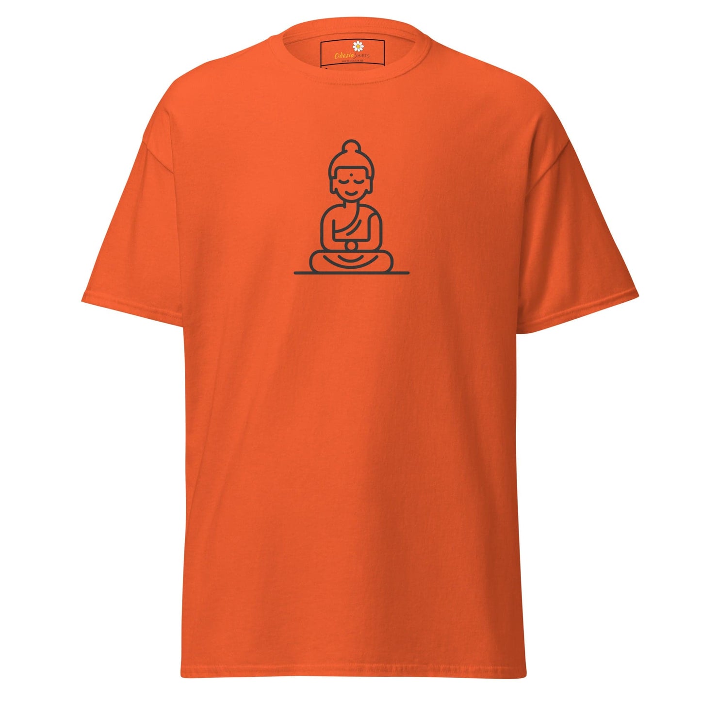Unisex classic t-shirt - MYSTIC MONK MEDITATING - REGULAR - Orange / S