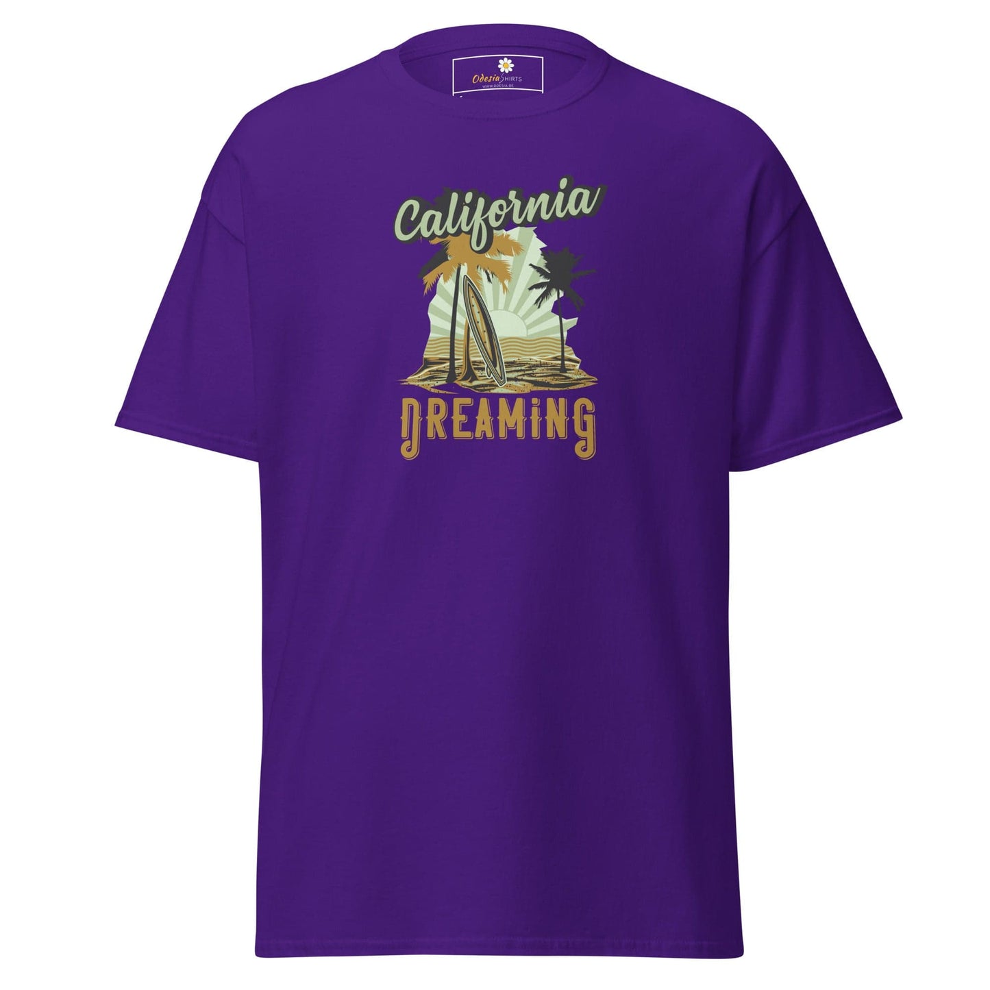 Unisex classic t-shirt - SUMMER CALIFORNIA DREAM - REGULAR - Purple / S