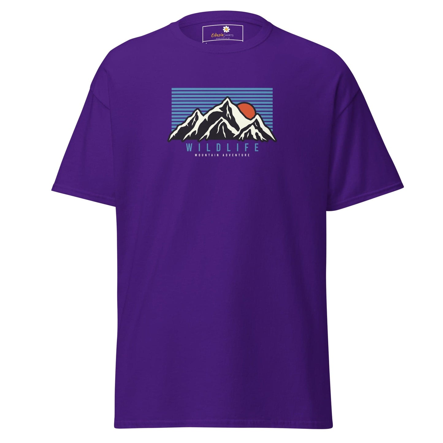 Unisex classic tee - NATURE MOUNTAIN WILDLIFE - REGULAR - Purple / S