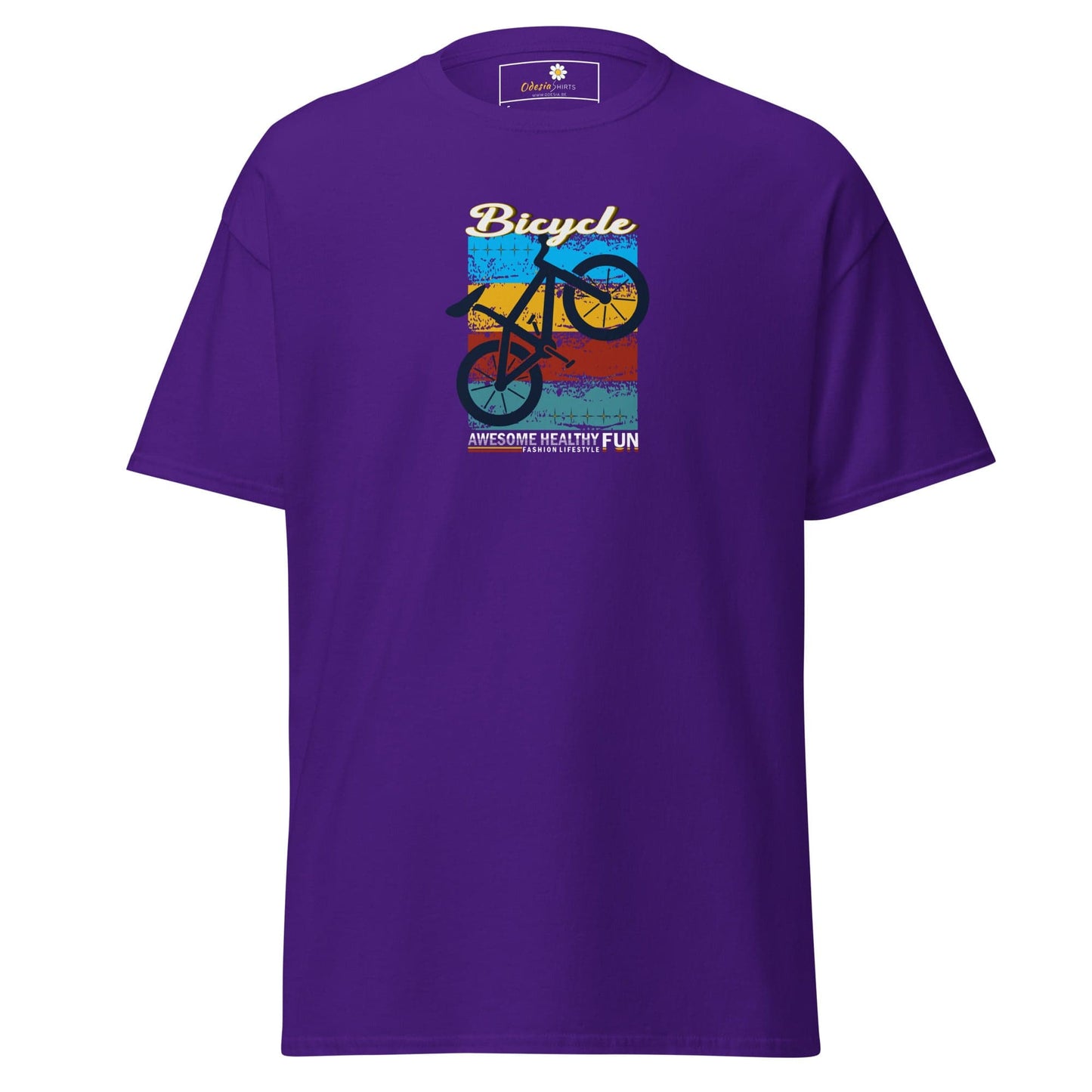 Unisex classic tee - SPORT BICYCLE FUN - REGULAR - Purple / S