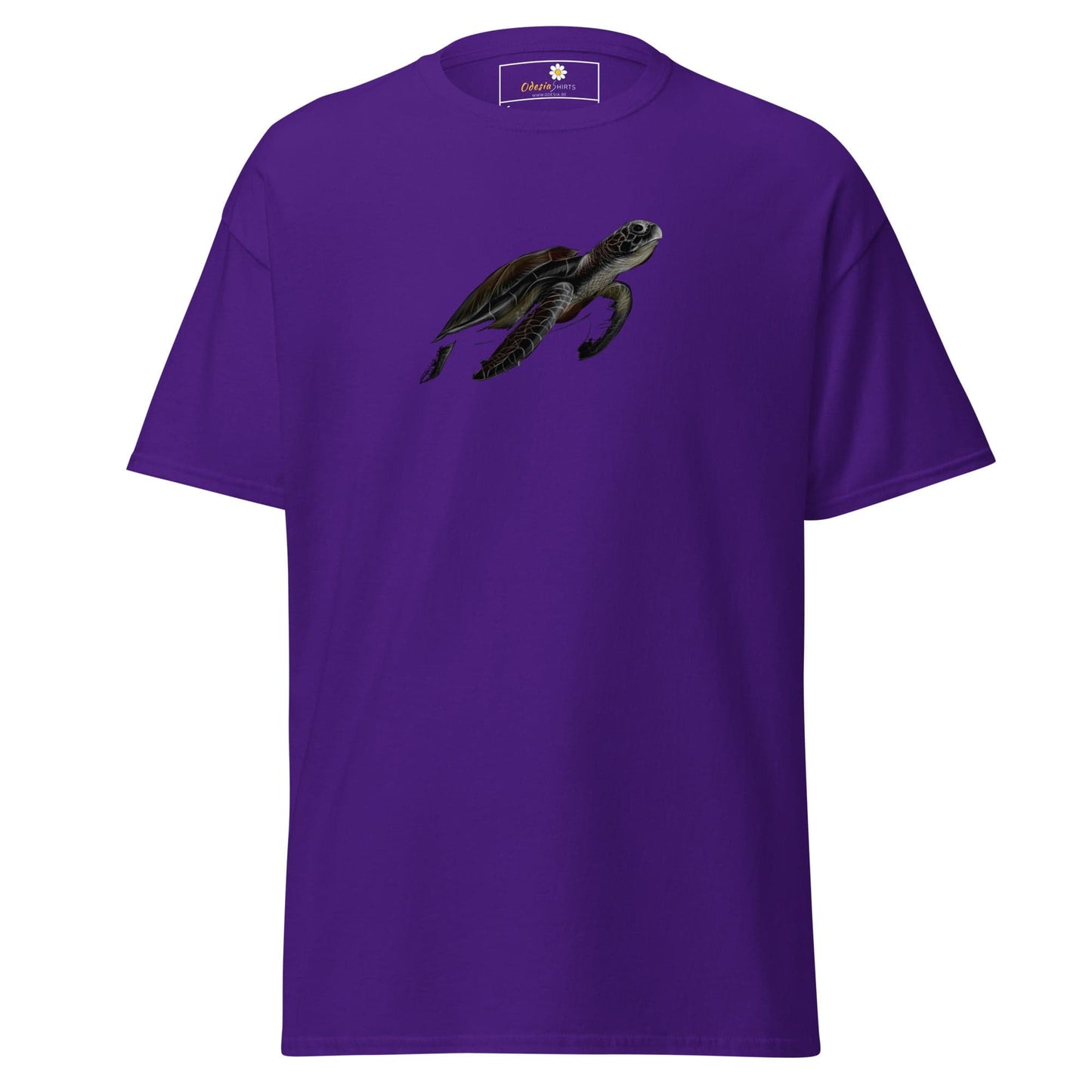 Unisex classic tee - WILD LIFE SEA TURTLE - REGULAR - Purple / S