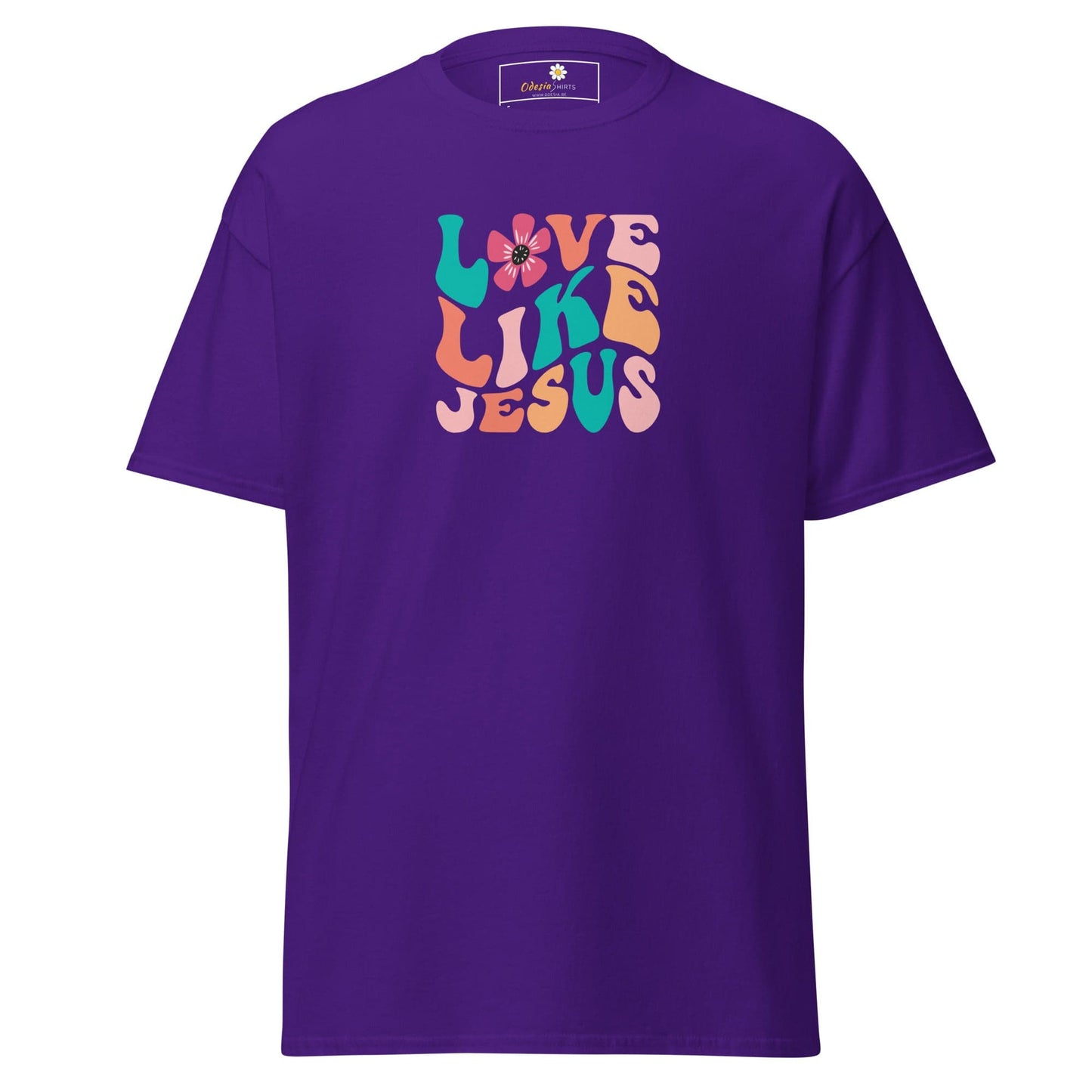 Unisex classic tee - SPIRITUAL LOVE LIKE JESUS - REGULAR - Purple / S