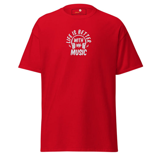 Unisex classic tee - MUSIC IS BETTER - REGULAR - Red / S